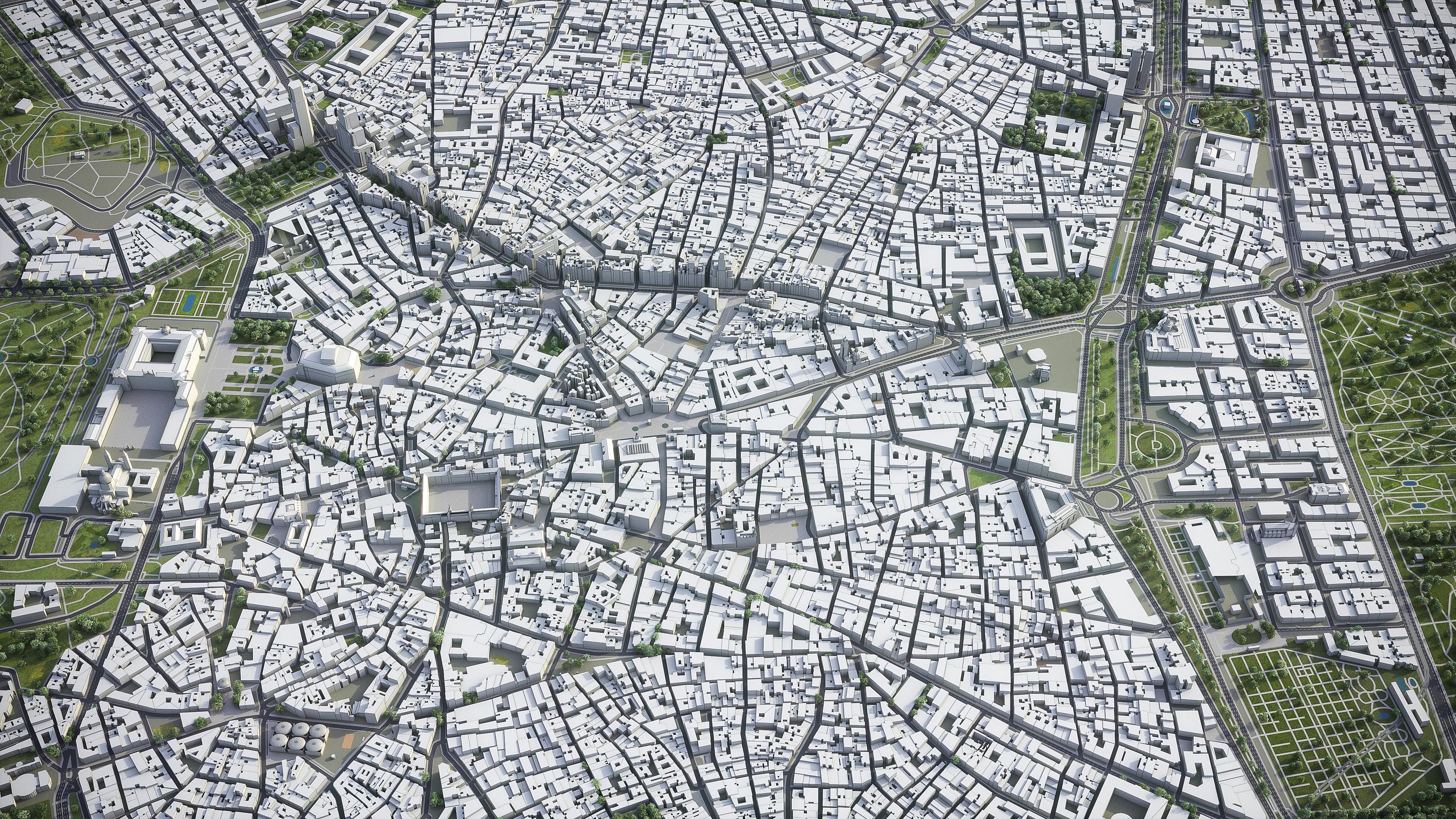 Madrid Low-poly 3D model_3
