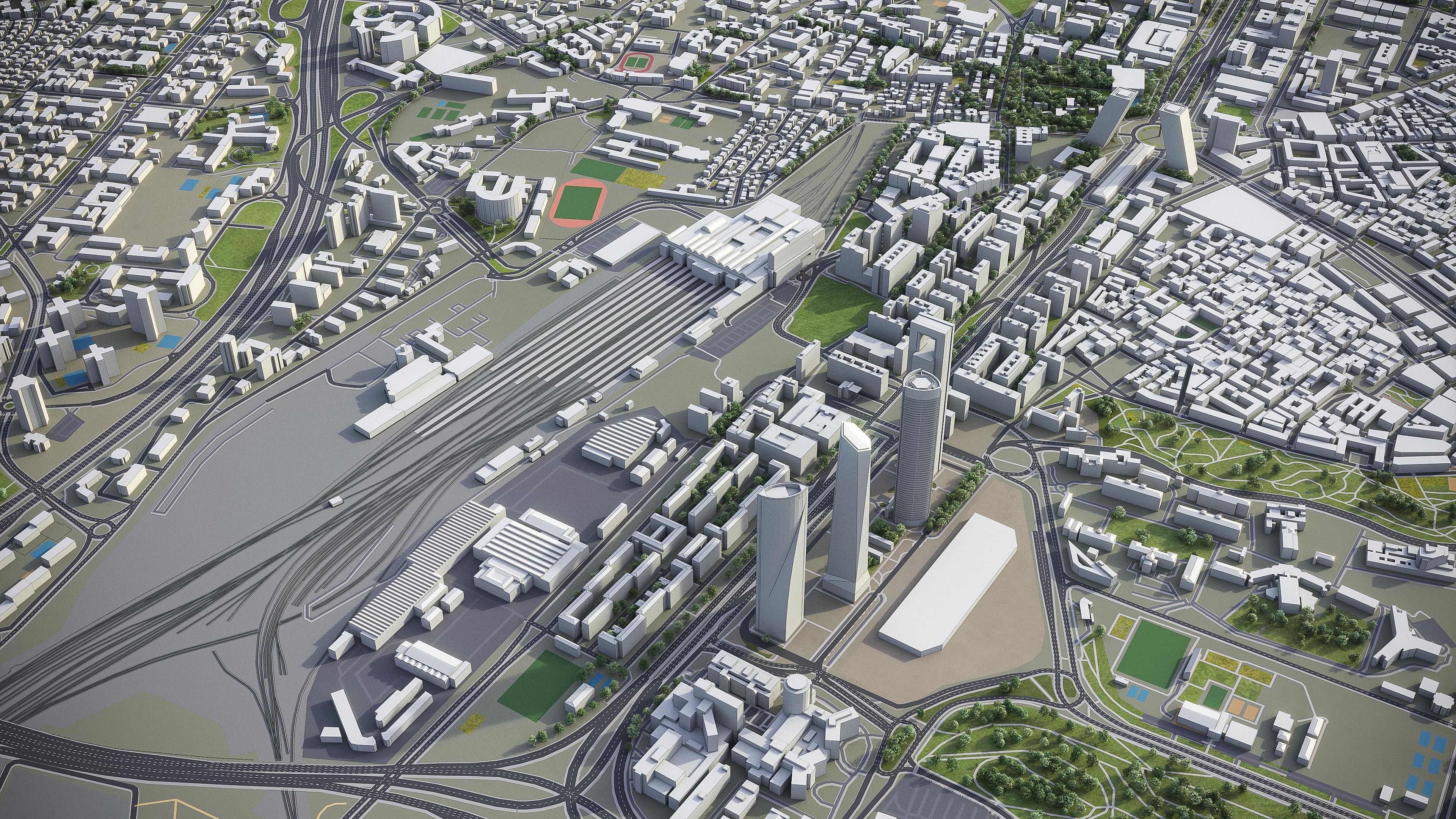 Madrid Low-poly 3D model_23