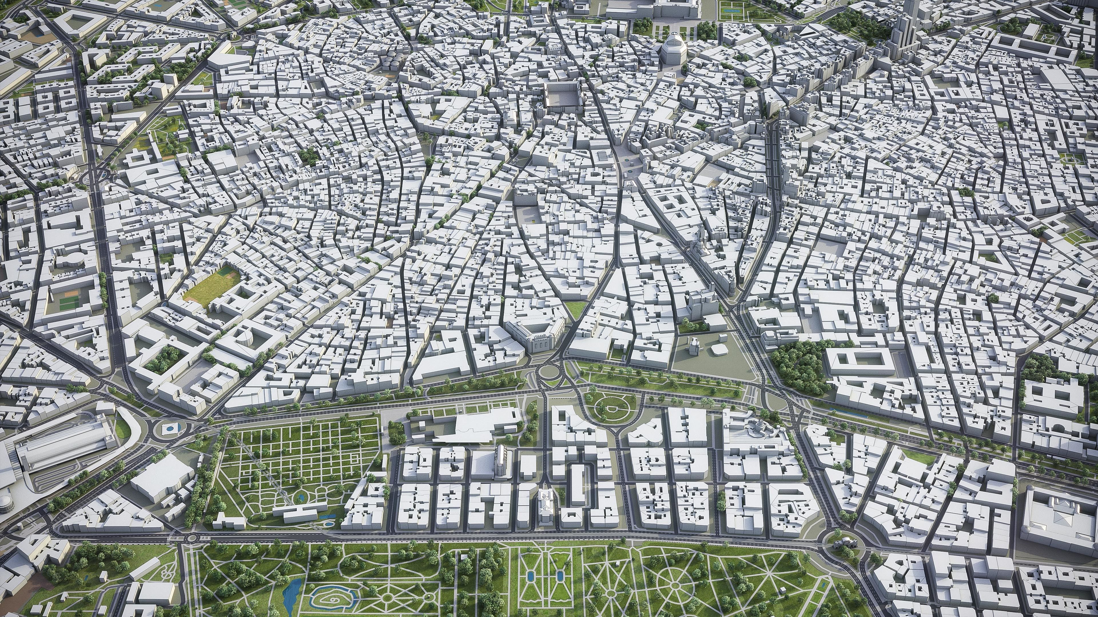 Madrid Low-poly 3D model_11