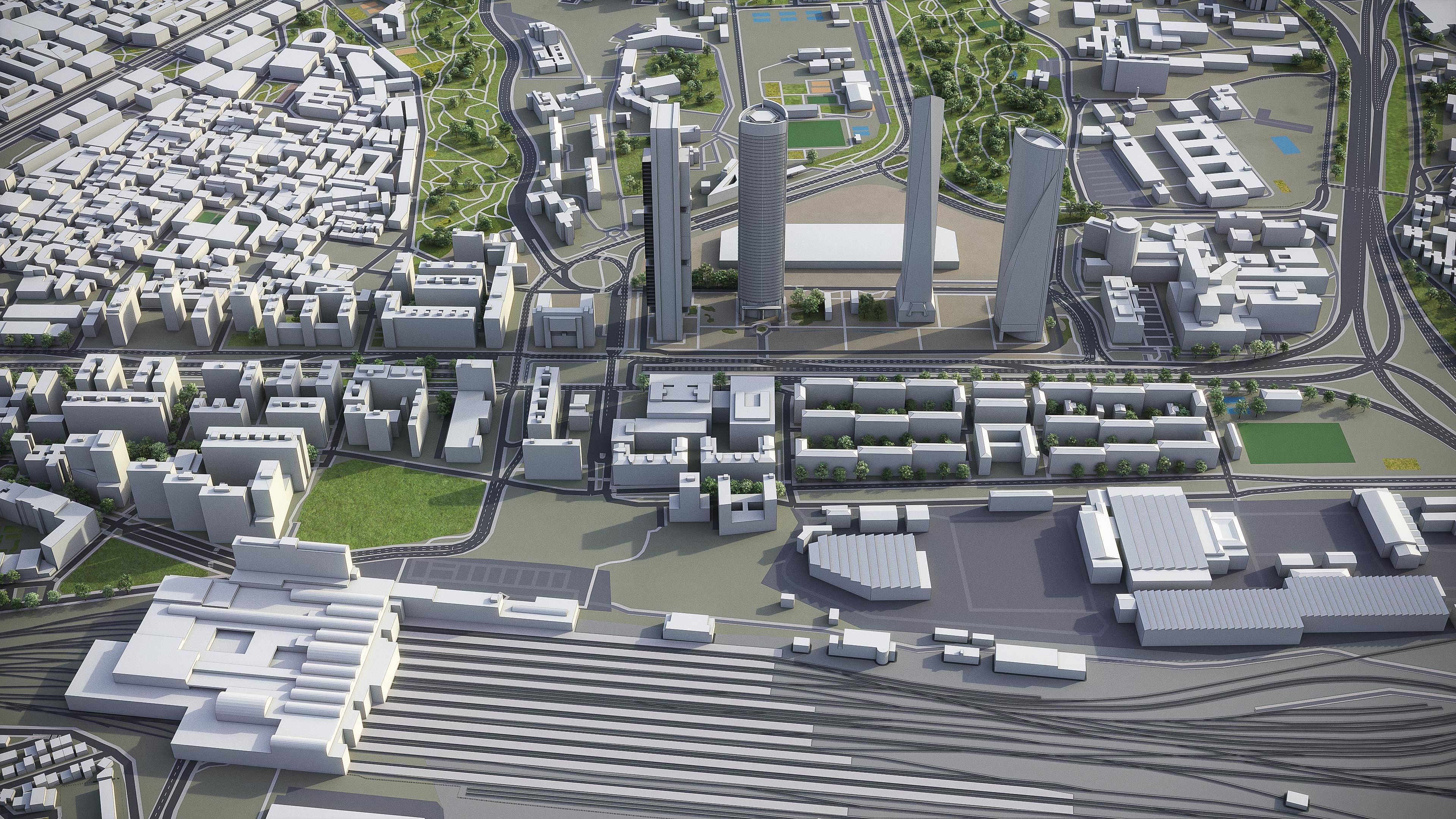 Madrid Low-poly 3D model_21