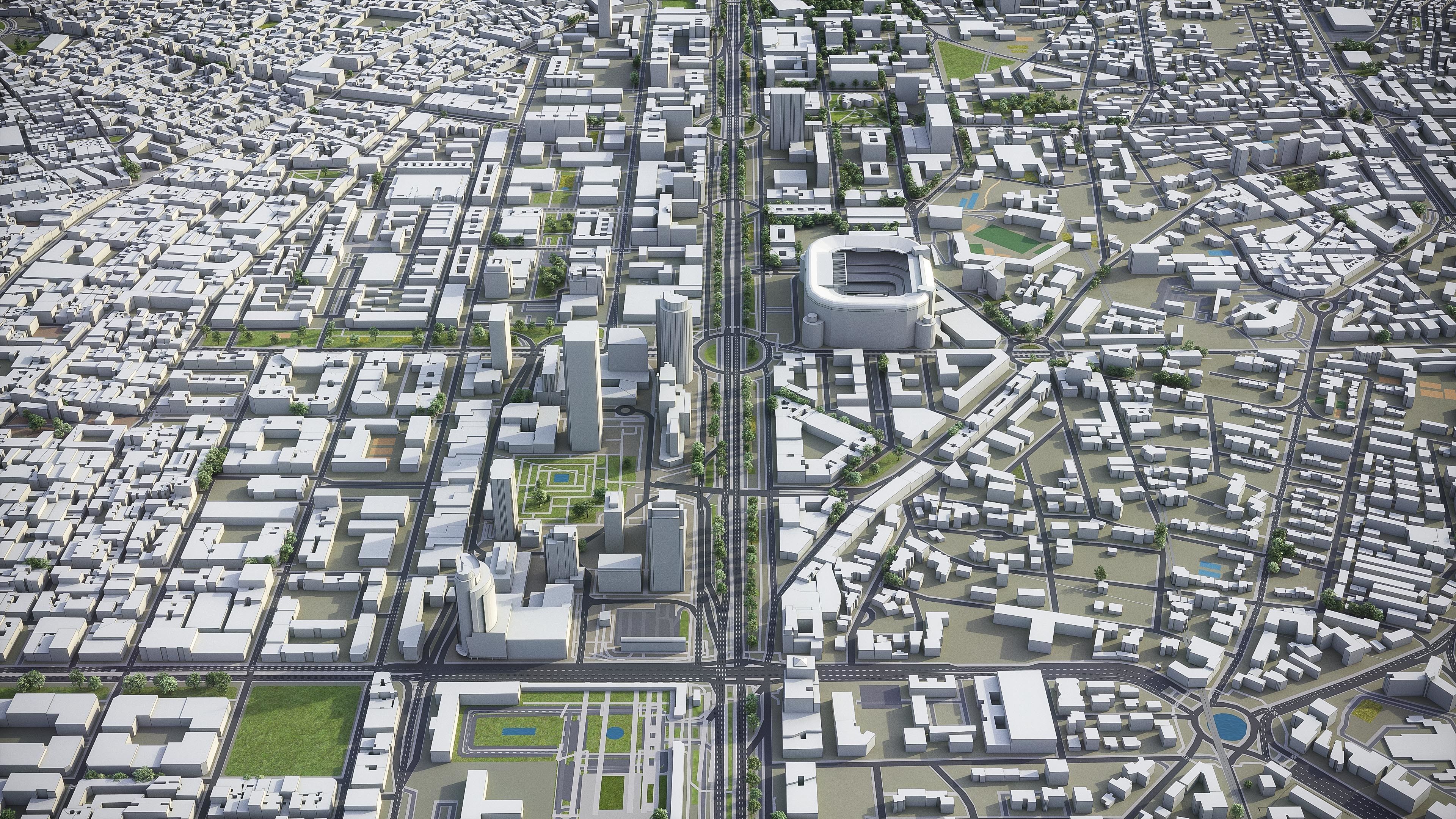 Madrid Low-poly 3D model_17