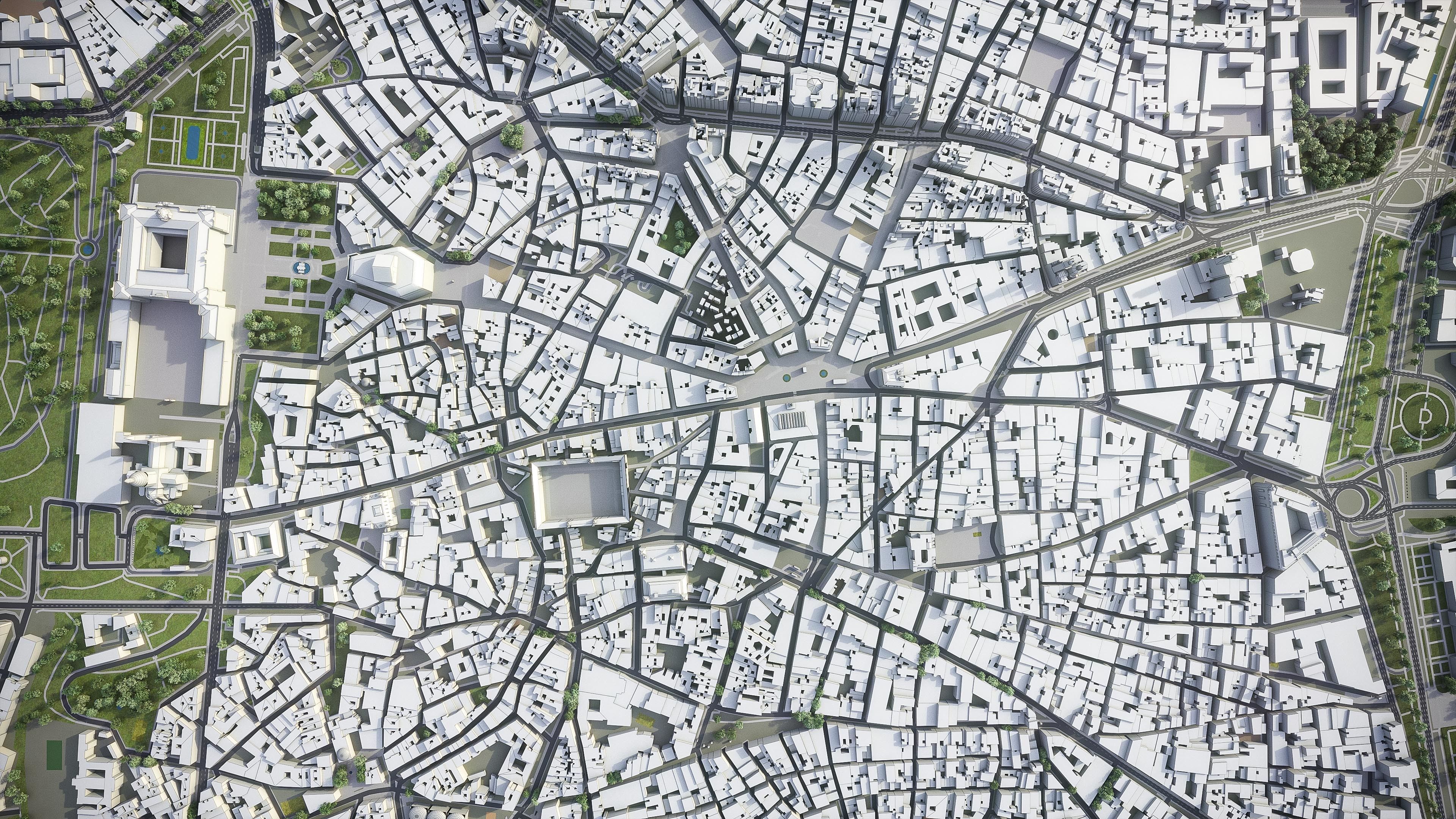 Madrid Low-poly 3D model_32