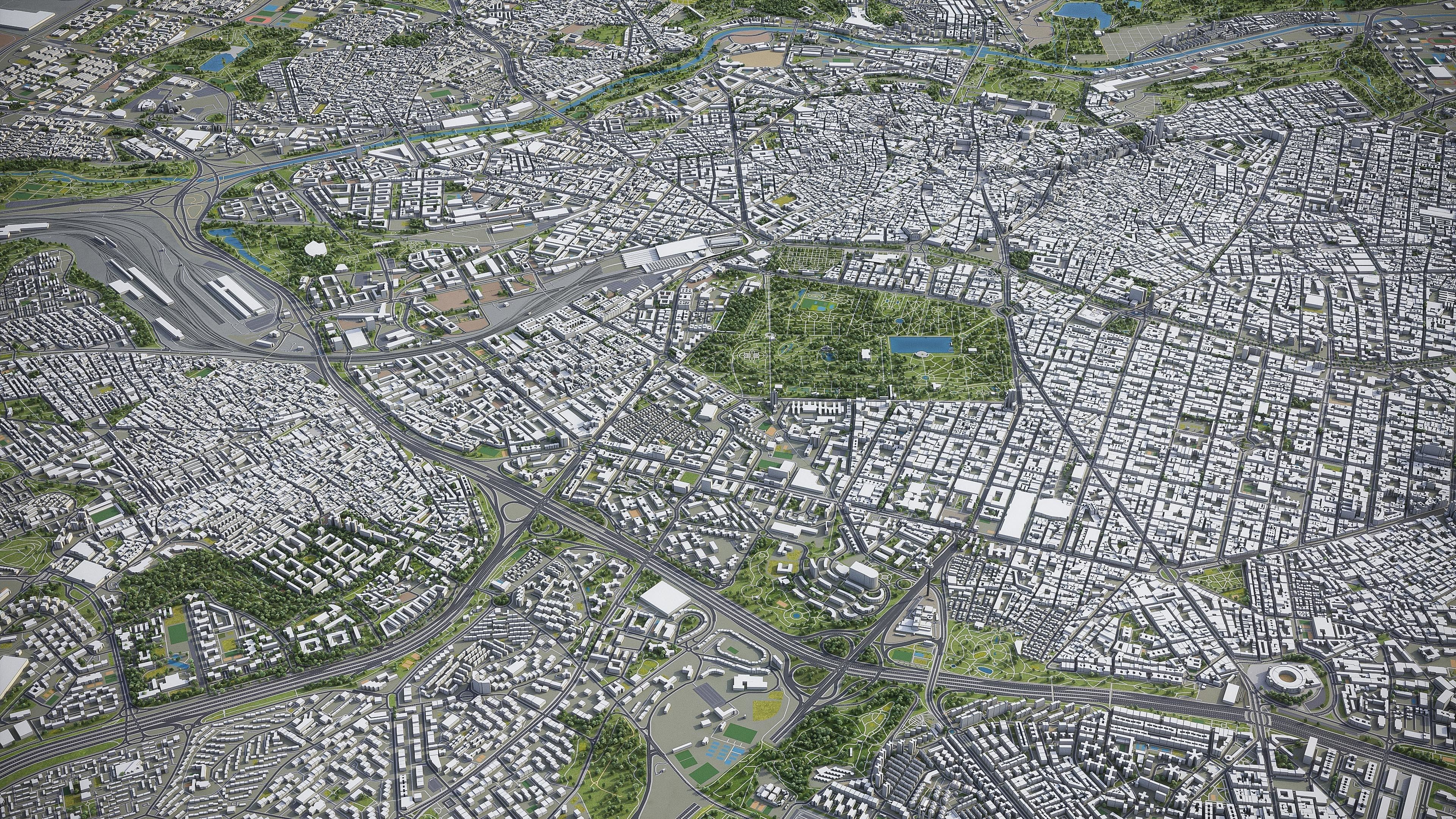 Madrid Low-poly 3D model_16