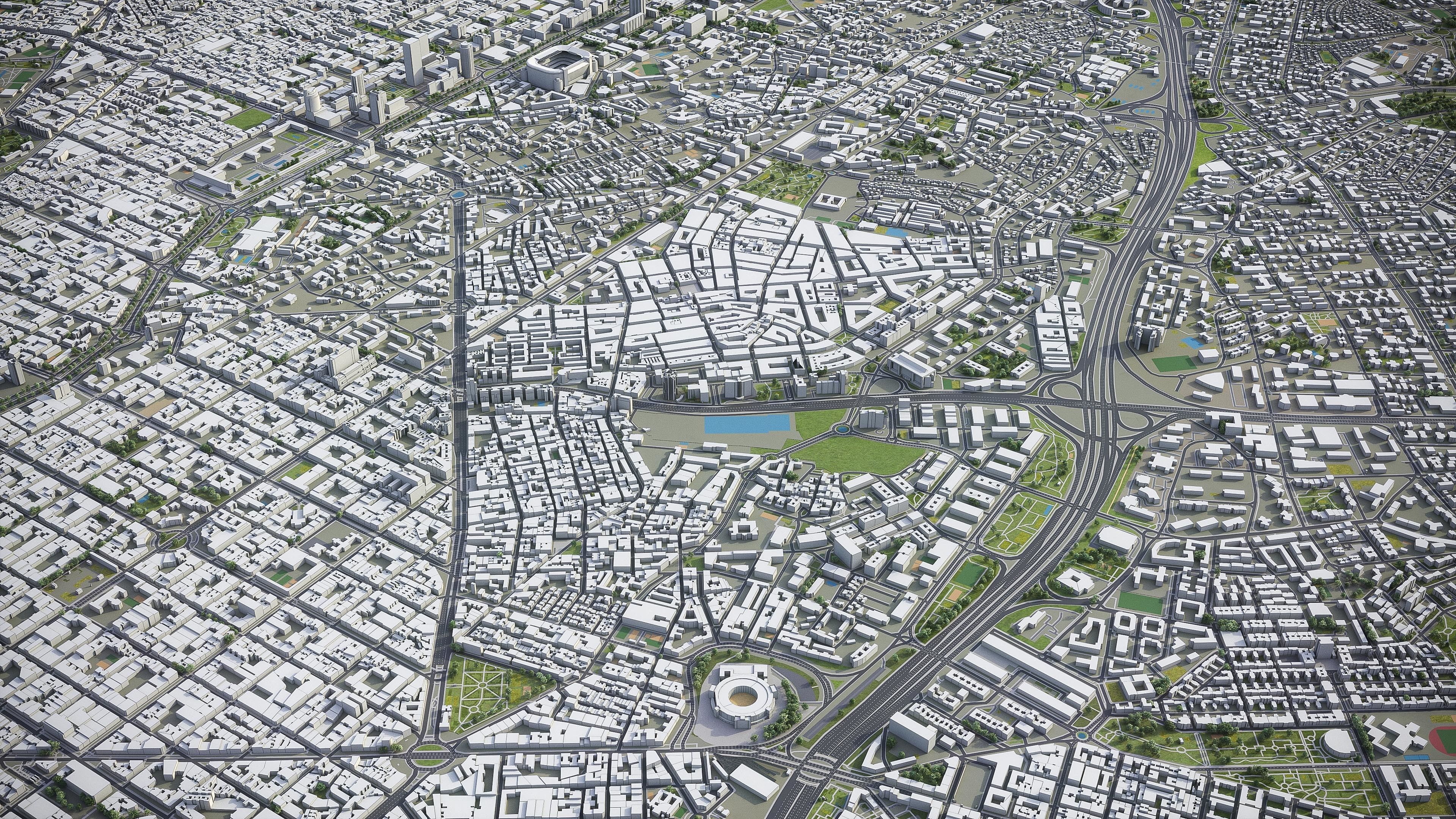 Madrid Low-poly 3D model_25