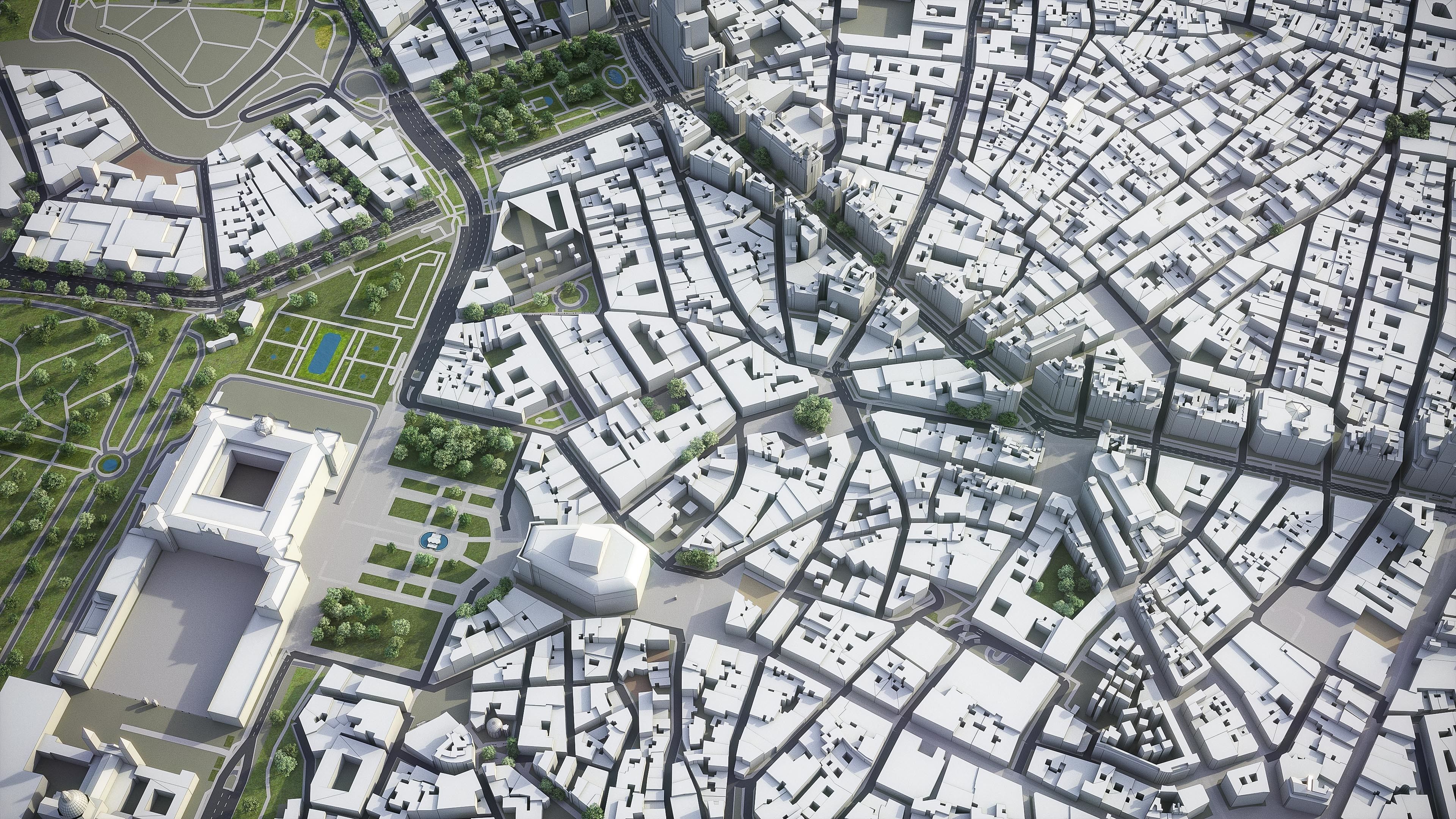 Madrid Low-poly 3D model_9