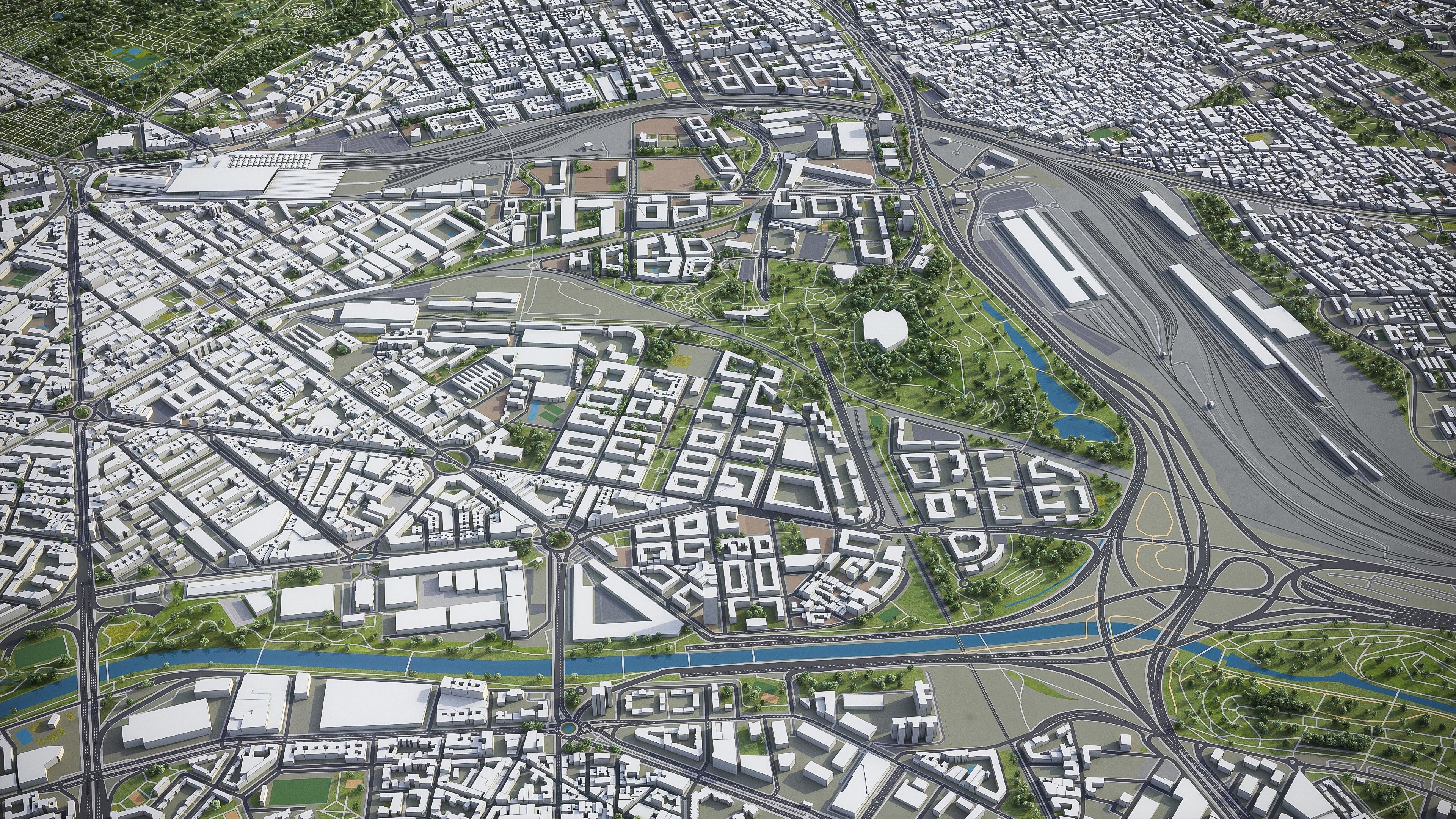 Madrid Low-poly 3D model_15