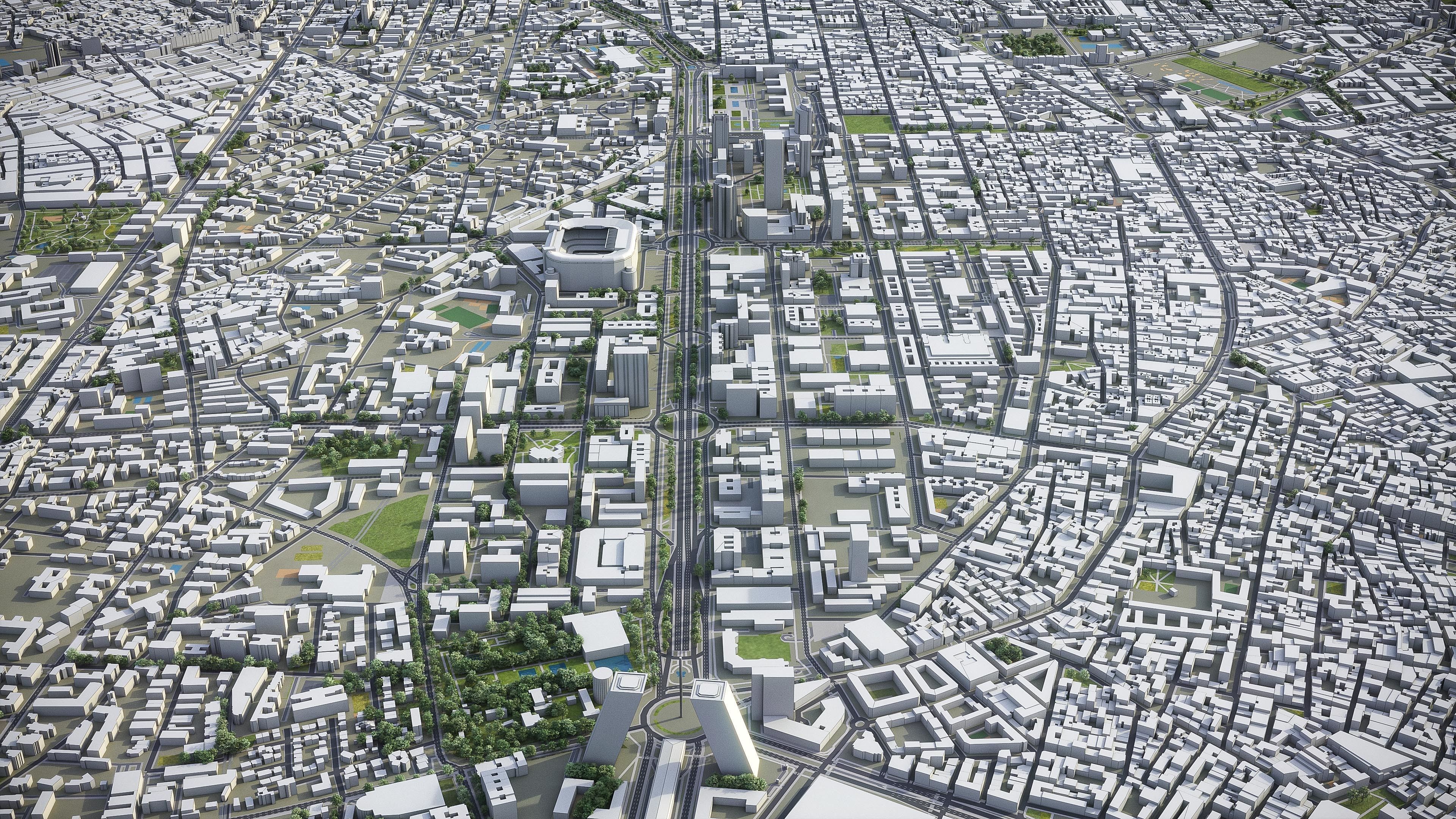 Madrid Low-poly 3D model_27