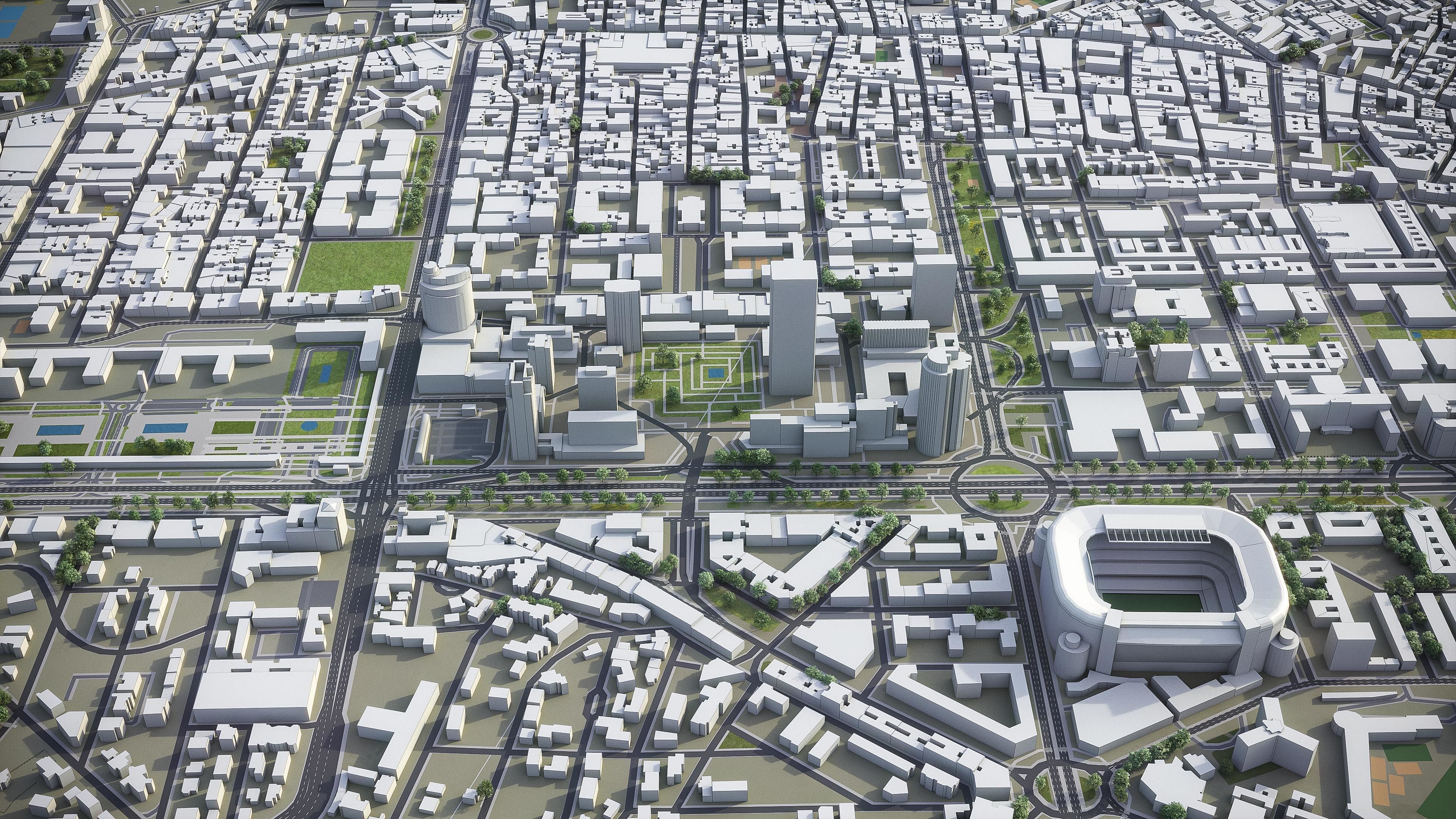 Madrid Low-poly 3D model_28