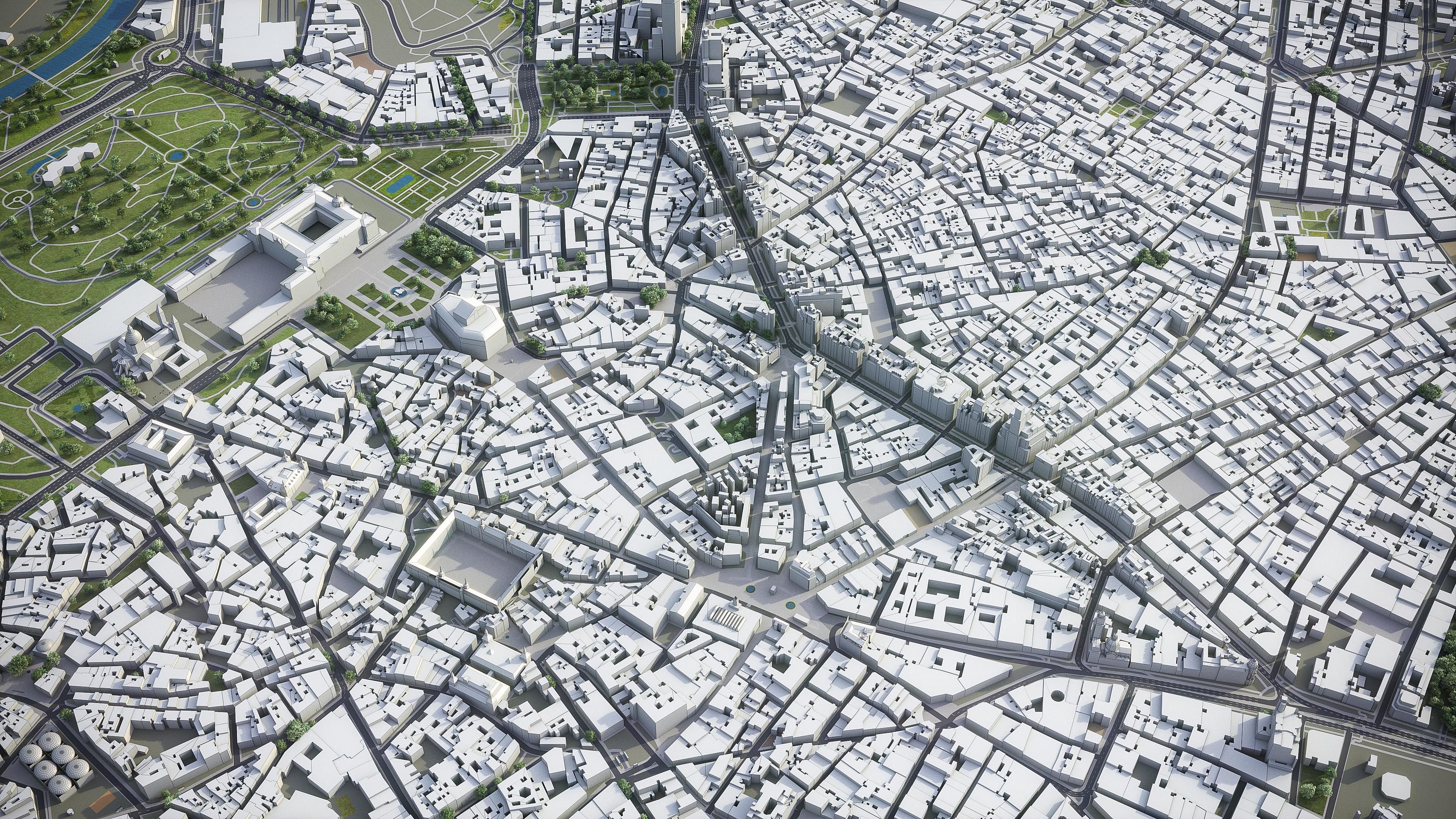 Madrid Low-poly 3D model_31