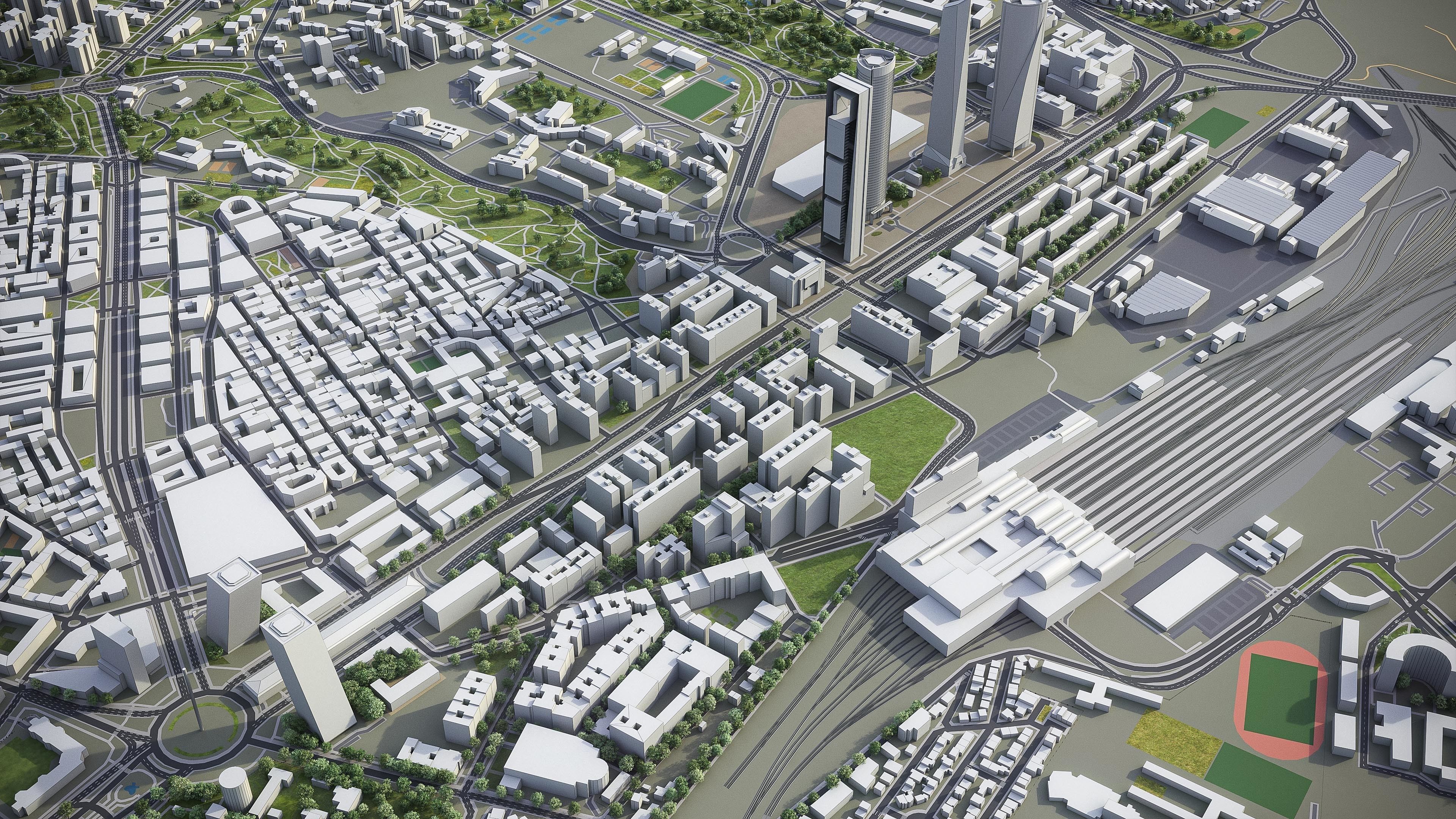 Madrid Low-poly 3D model_18