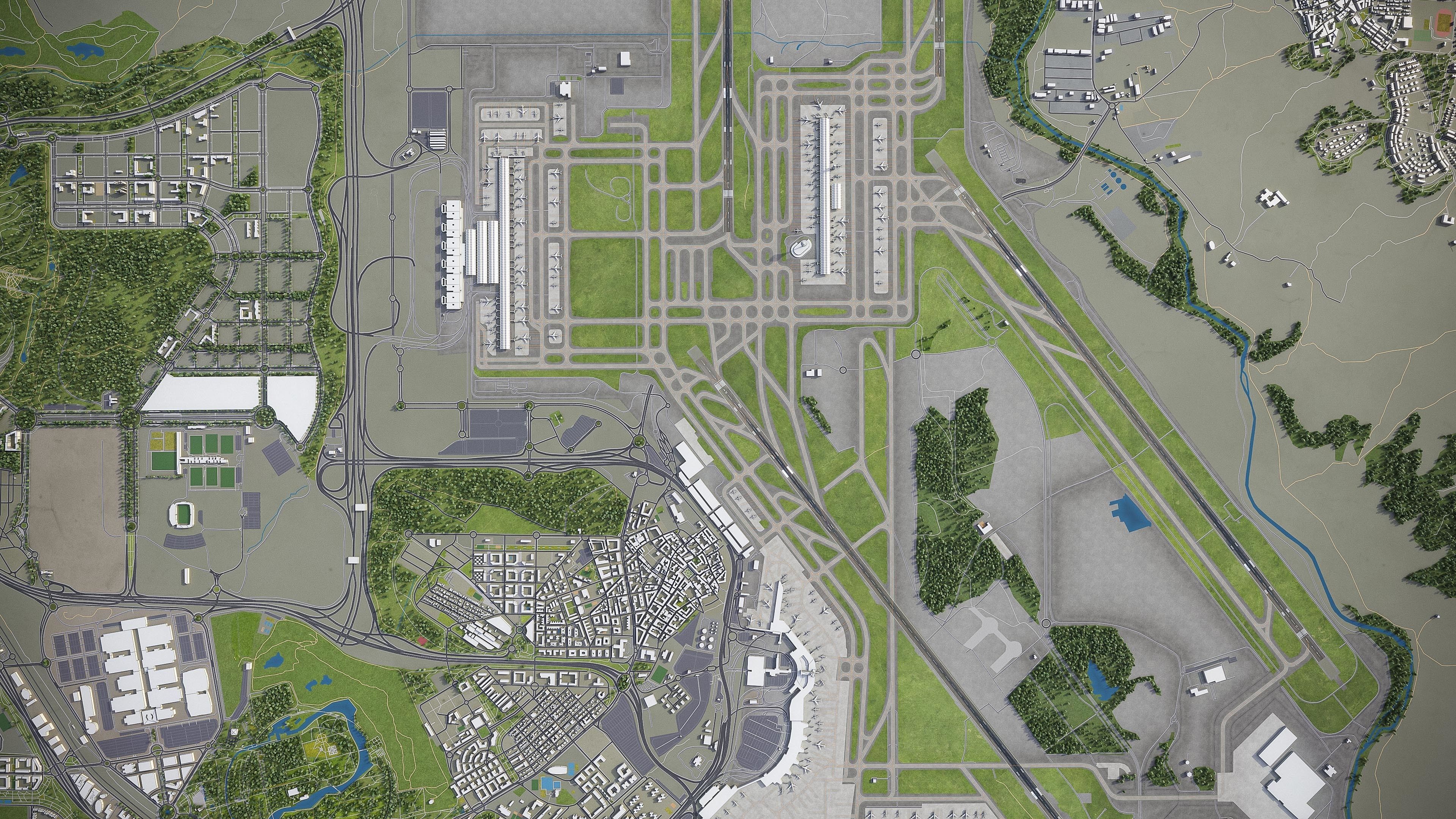 Madrid Low-poly 3D model_40