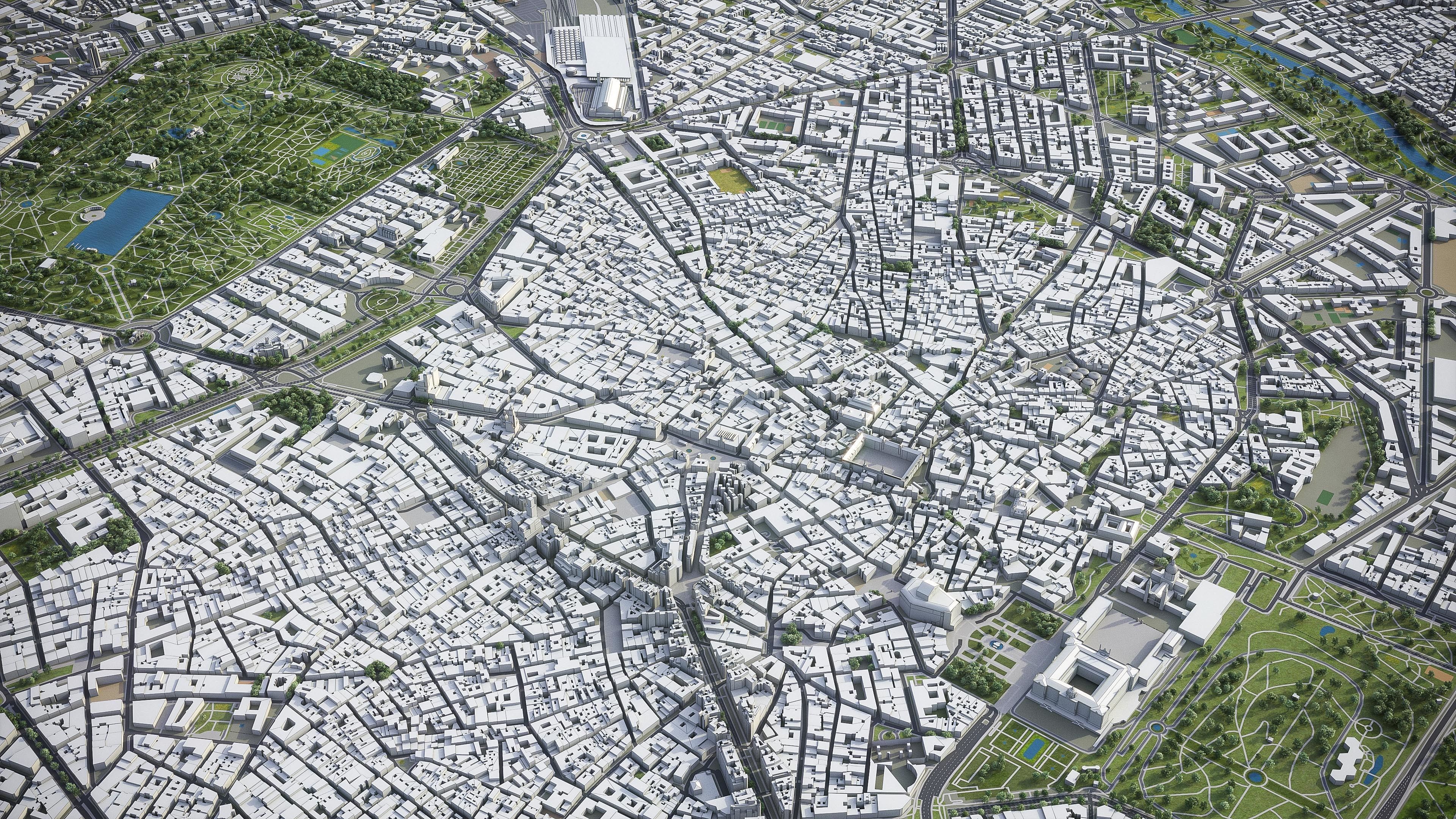 Madrid Low-poly 3D model_12