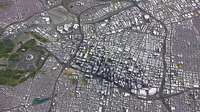 Los Angeles Low-poly 3D model 7