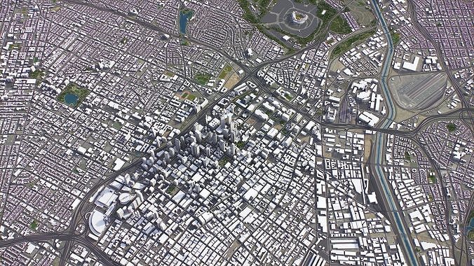 Los Angeles Low-poly 3D model 3