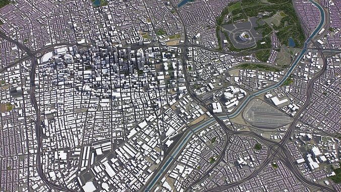 Los Angeles Low-poly 3D model 6