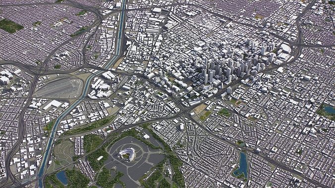 Los Angeles Low-poly 3D model 4