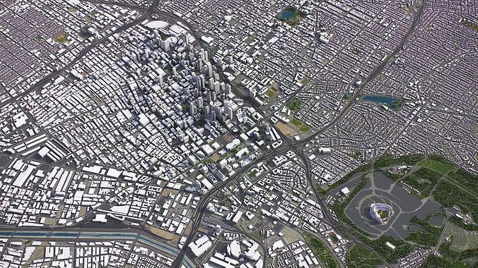 Los Angeles Low-poly 3D model 5