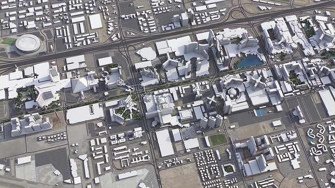 Las Vegas - 3D City Model Low-poly 3D model 5