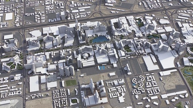 Las Vegas - 3D City Model Low-poly 3D model 6