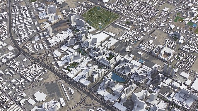 Las Vegas - 3D City Model Low-poly 3D model 7