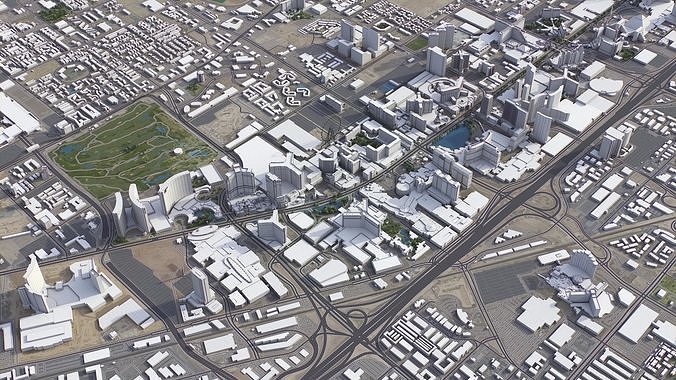 Las Vegas - 3D City Model Low-poly 3D model 4