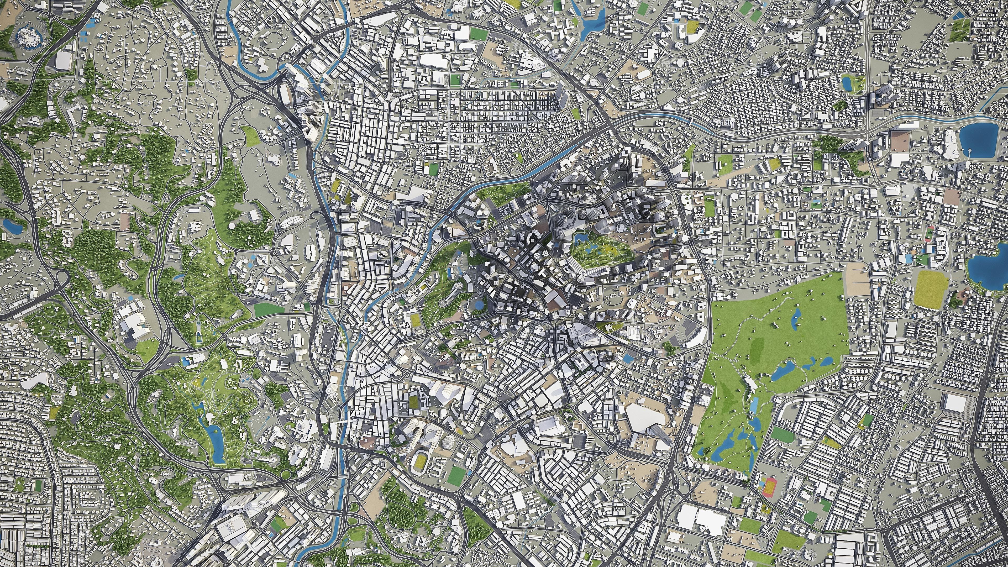 Kuala Lumpur Low-poly 3D model_30