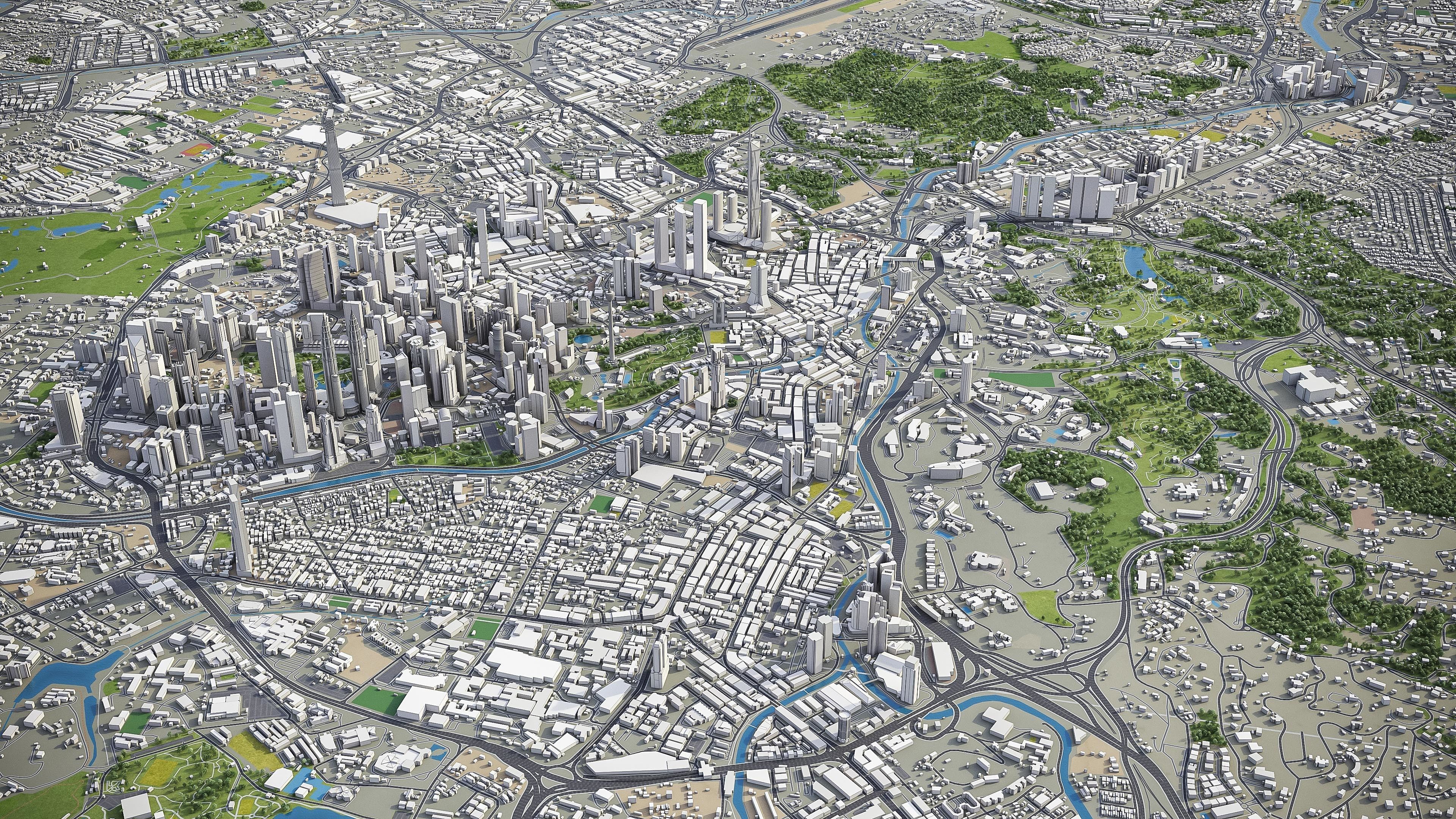 Kuala Lumpur Low-poly 3D model_17