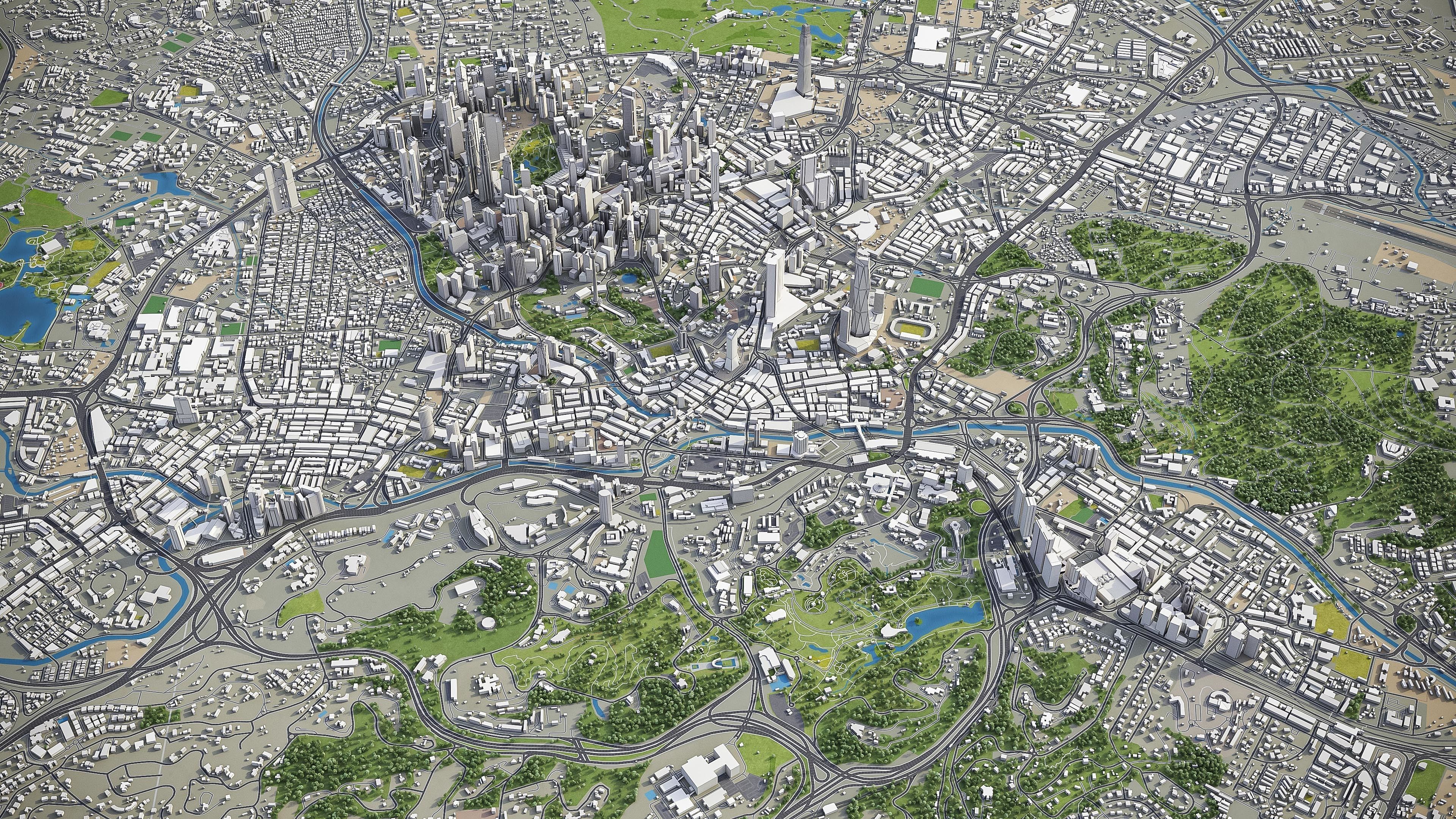 Kuala Lumpur Low-poly 3D model_23