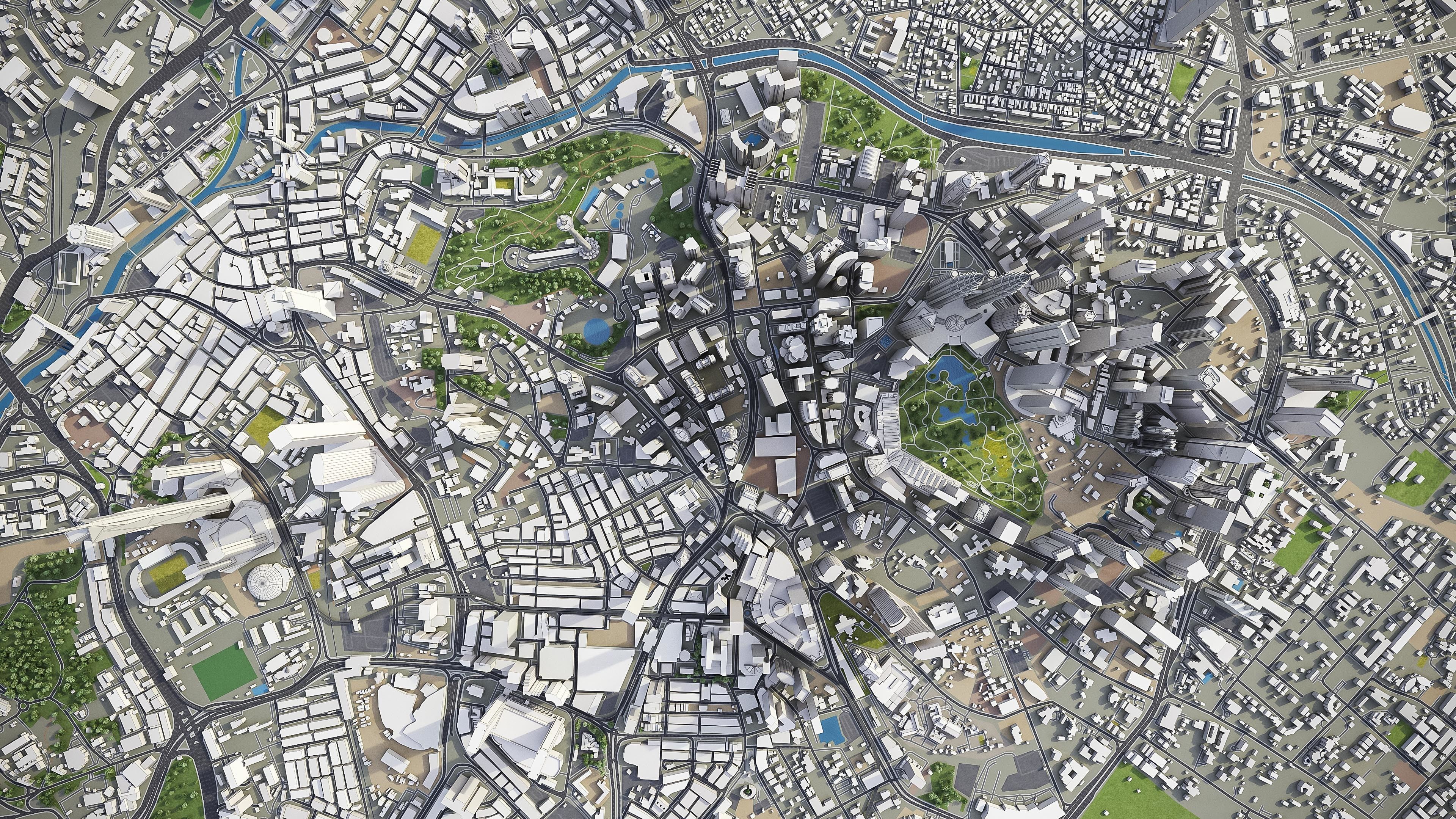 Kuala Lumpur Low-poly 3D model_4