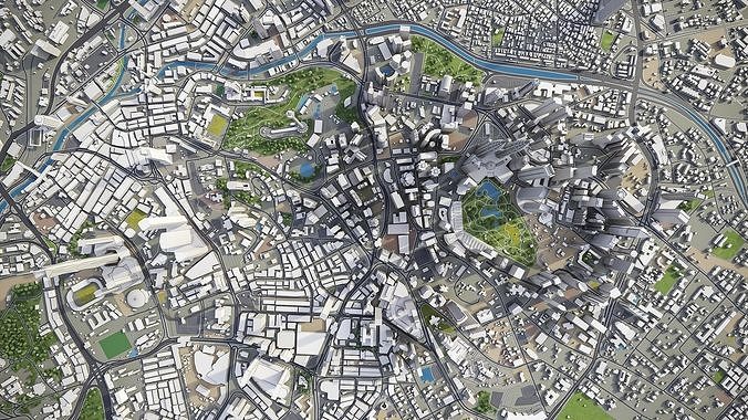 Kuala Lumpur Low-poly 3D model 5