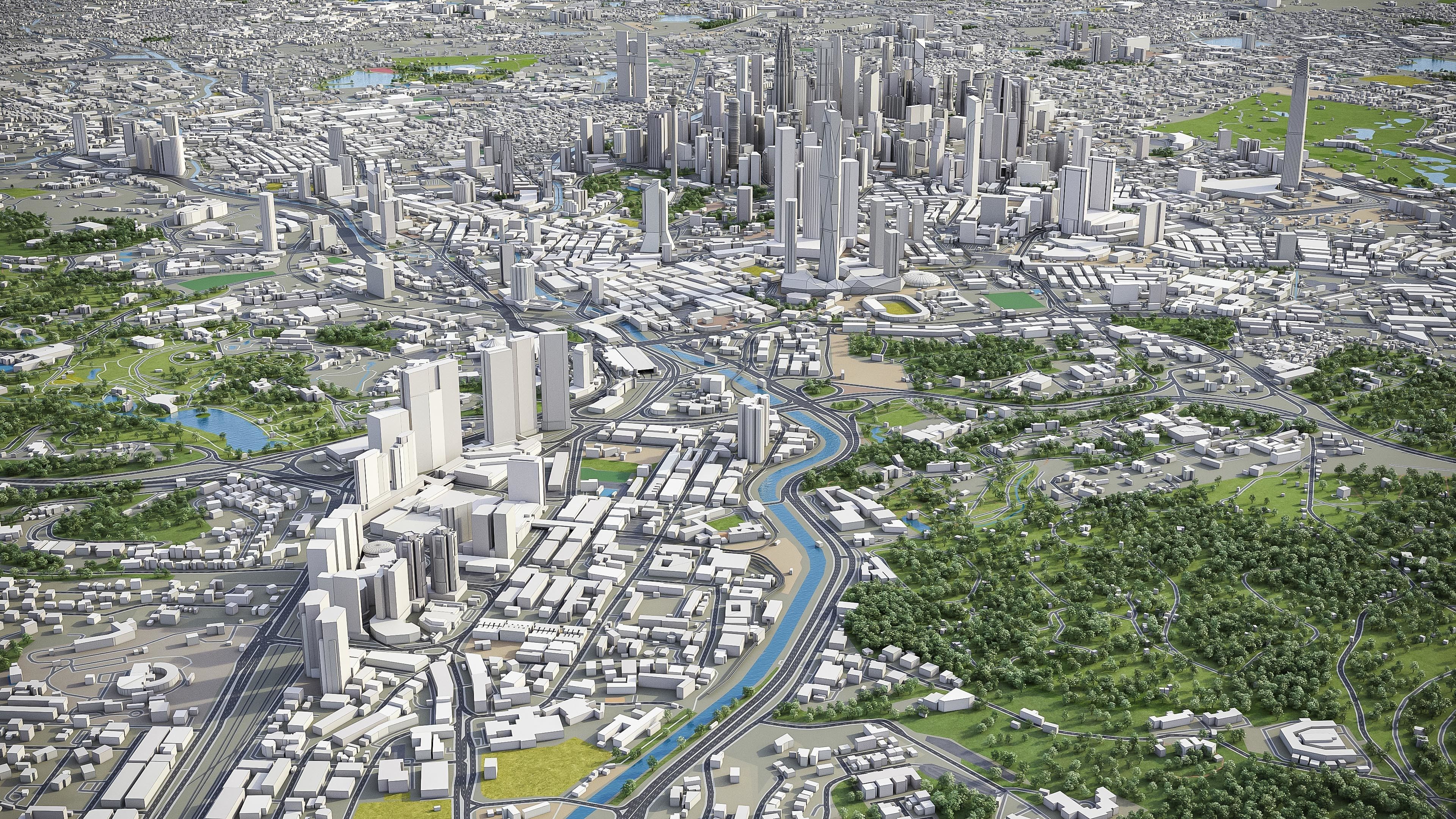Kuala Lumpur Low-poly 3D model_15