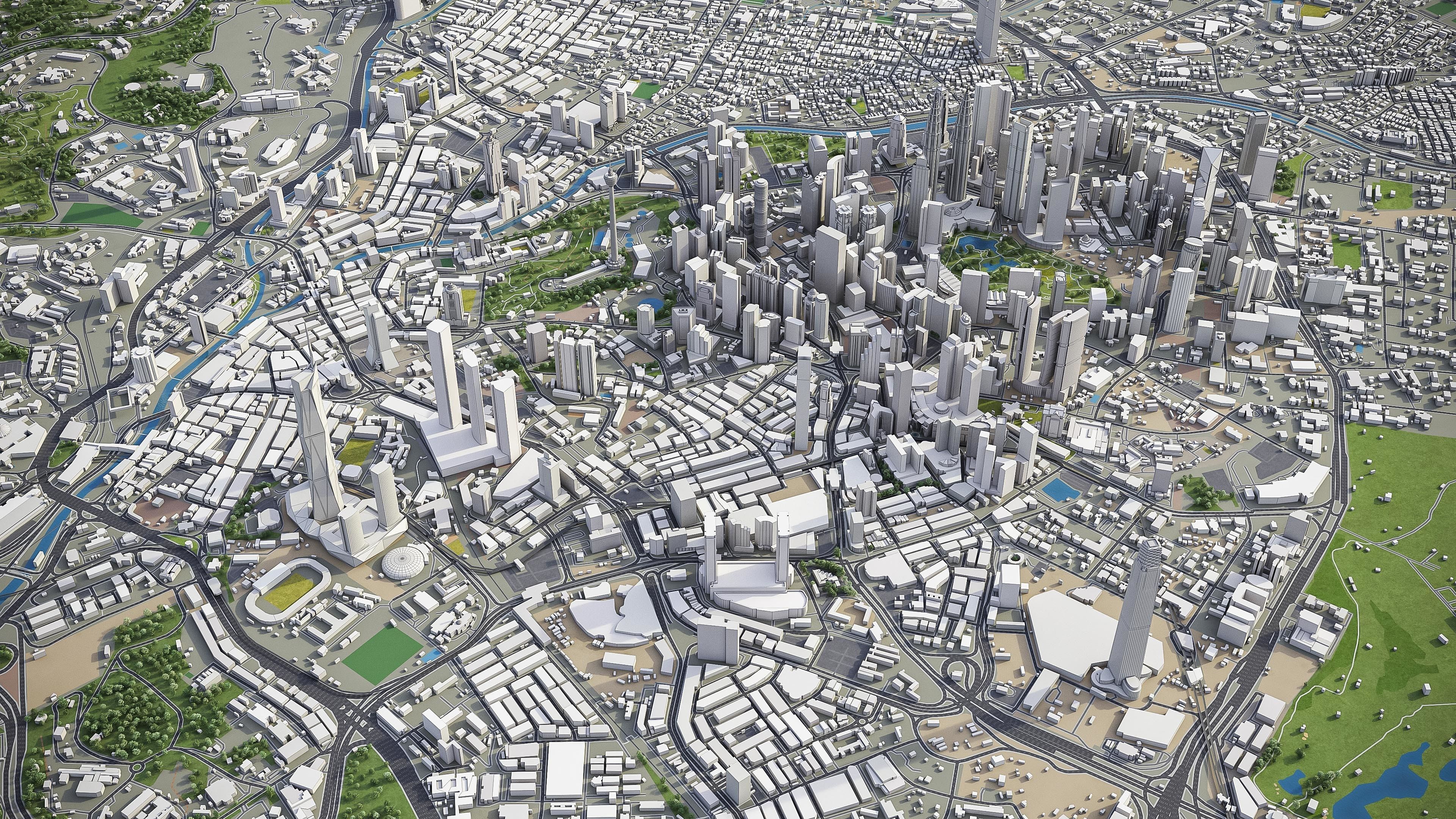 Kuala Lumpur Low-poly 3D model_14