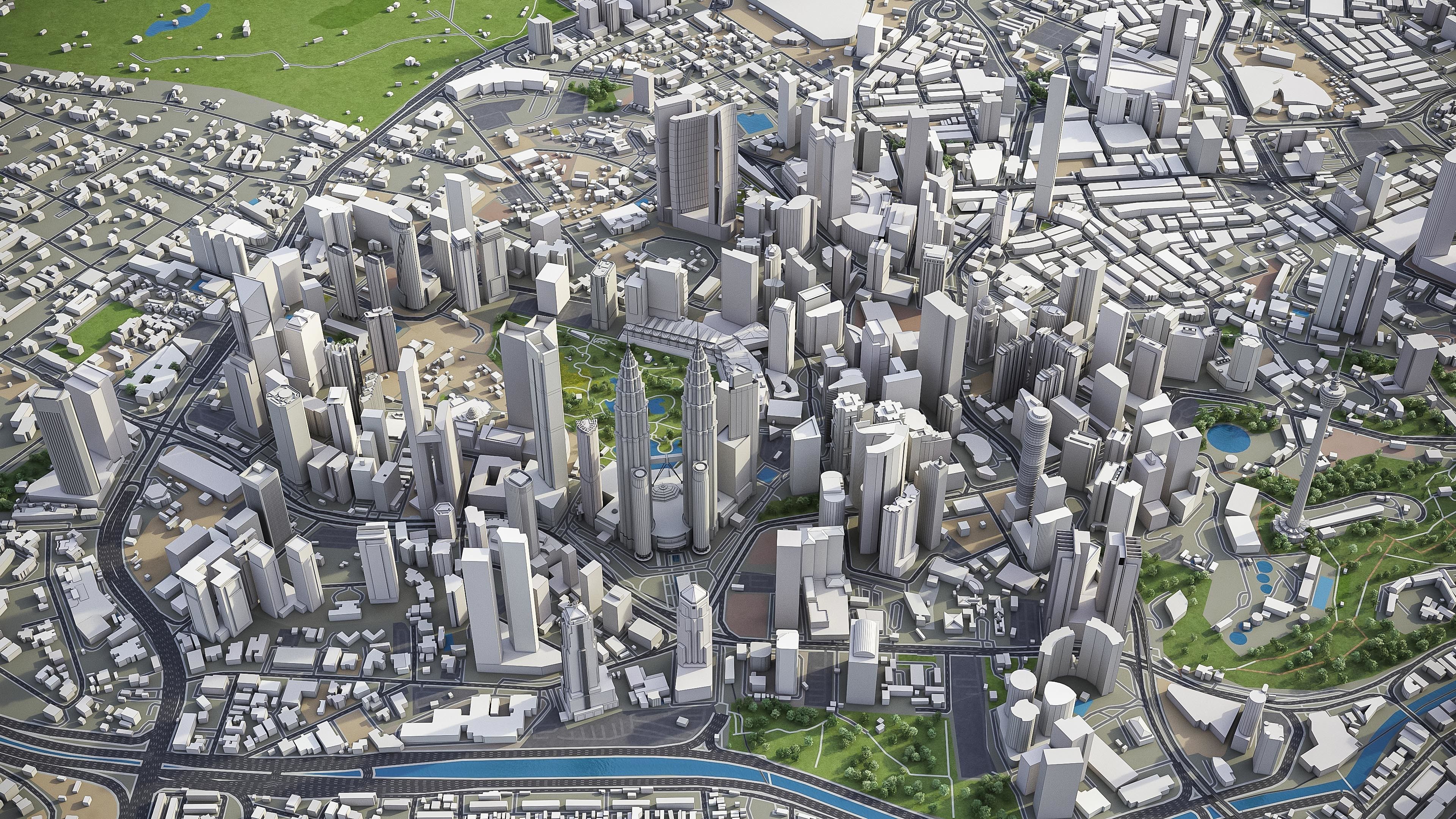 Kuala Lumpur Low-poly 3D model_11