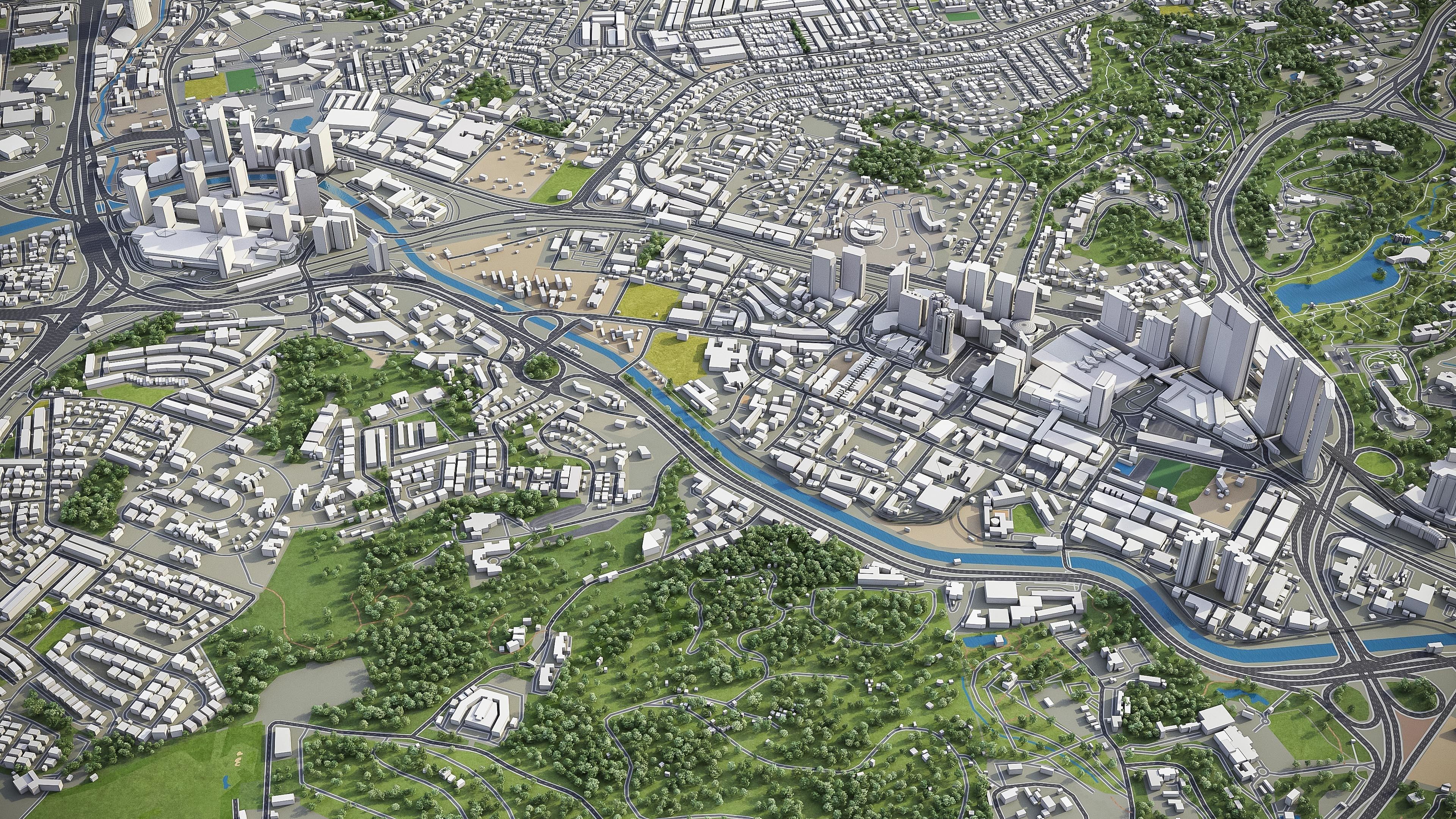 Kuala Lumpur Low-poly 3D model_7