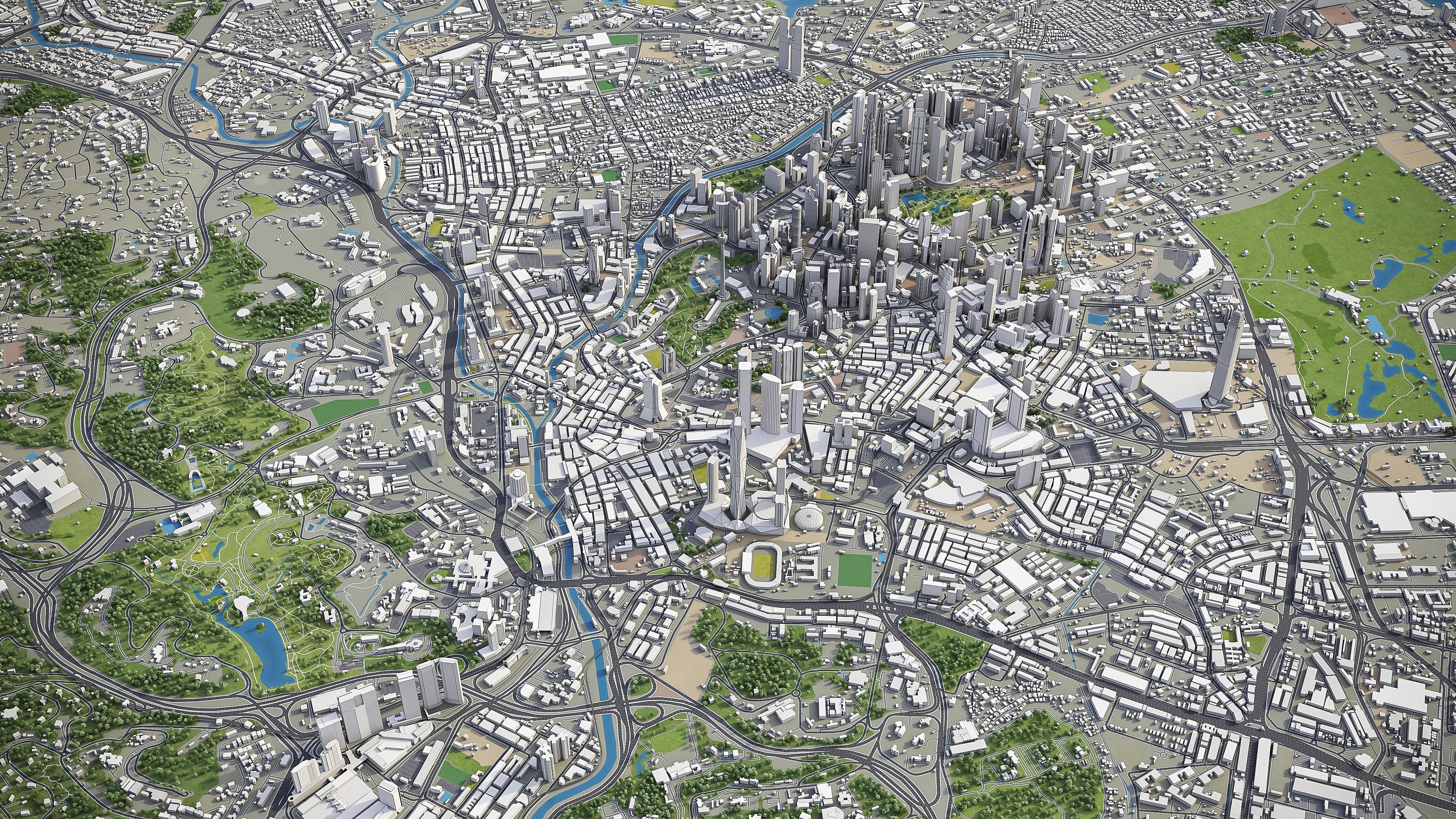 Kuala Lumpur Low-poly 3D model_22