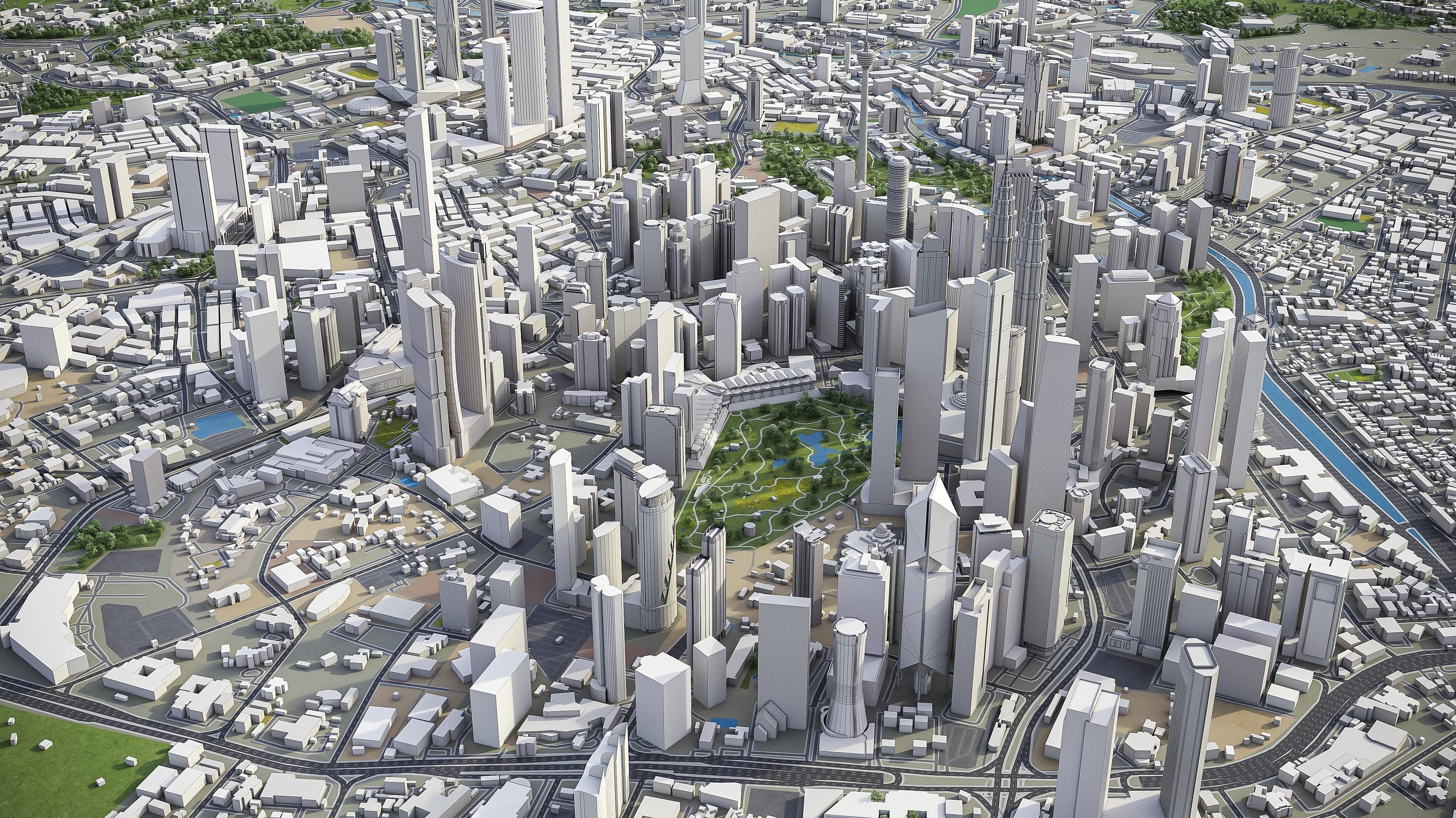 Kuala Lumpur Low-poly 3D model_8