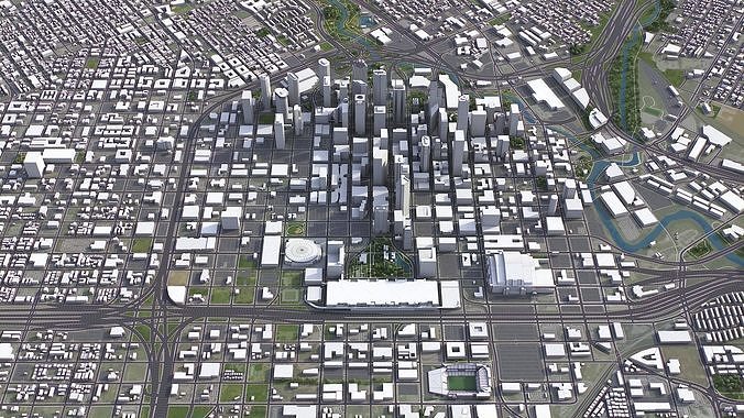 Houston Low-poly 3D model 6
