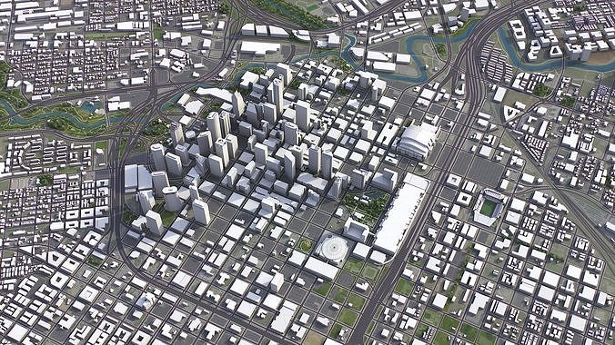 Houston Low-poly 3D model 7