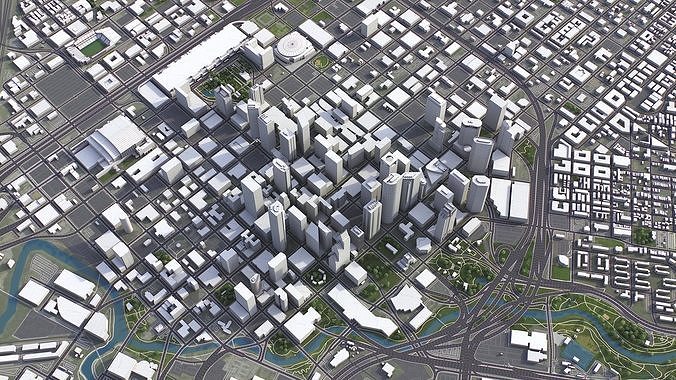 Houston Low-poly 3D model 4