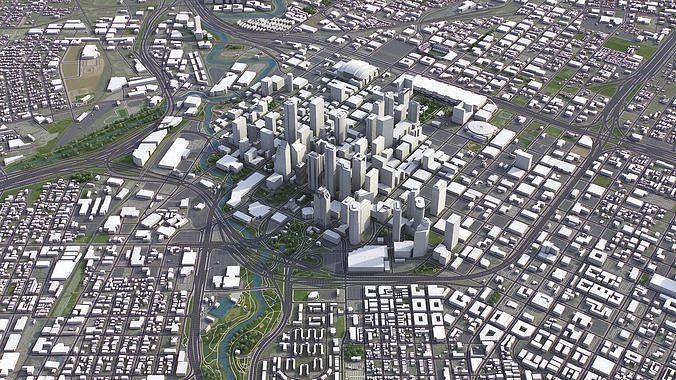 Houston Low-poly 3D model 3