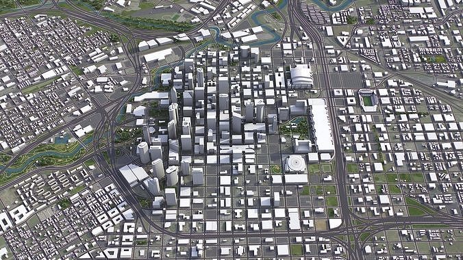 Houston Low-poly 3D model 5