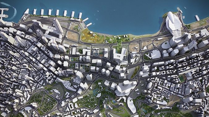 Hong Kong Low-poly 3D model 7