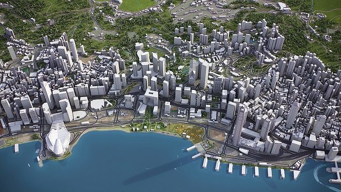 Hong Kong Low-poly 3D model 6