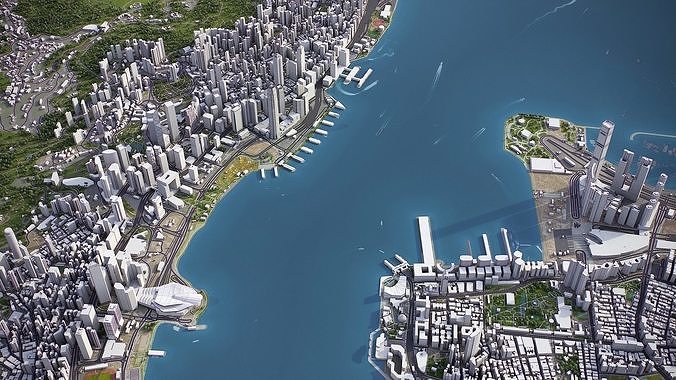 Hong Kong Low-poly 3D model 5