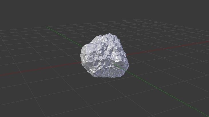 Asteroid Low-poly 3D model_2