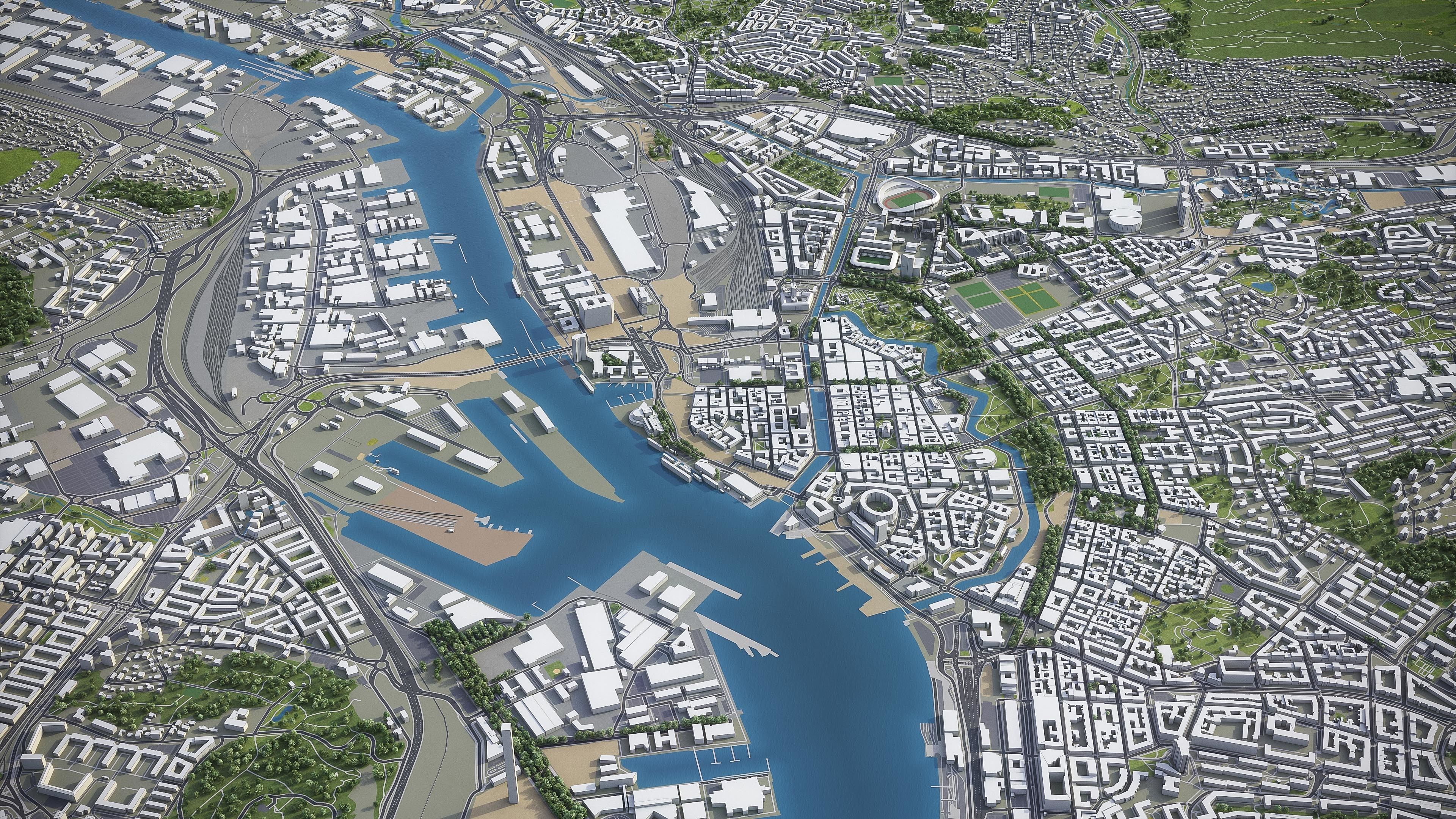 Gothenburg Low-poly 3D model_3
