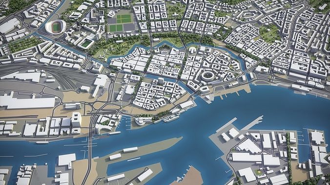 Gothenburg Low-poly 3D model 5