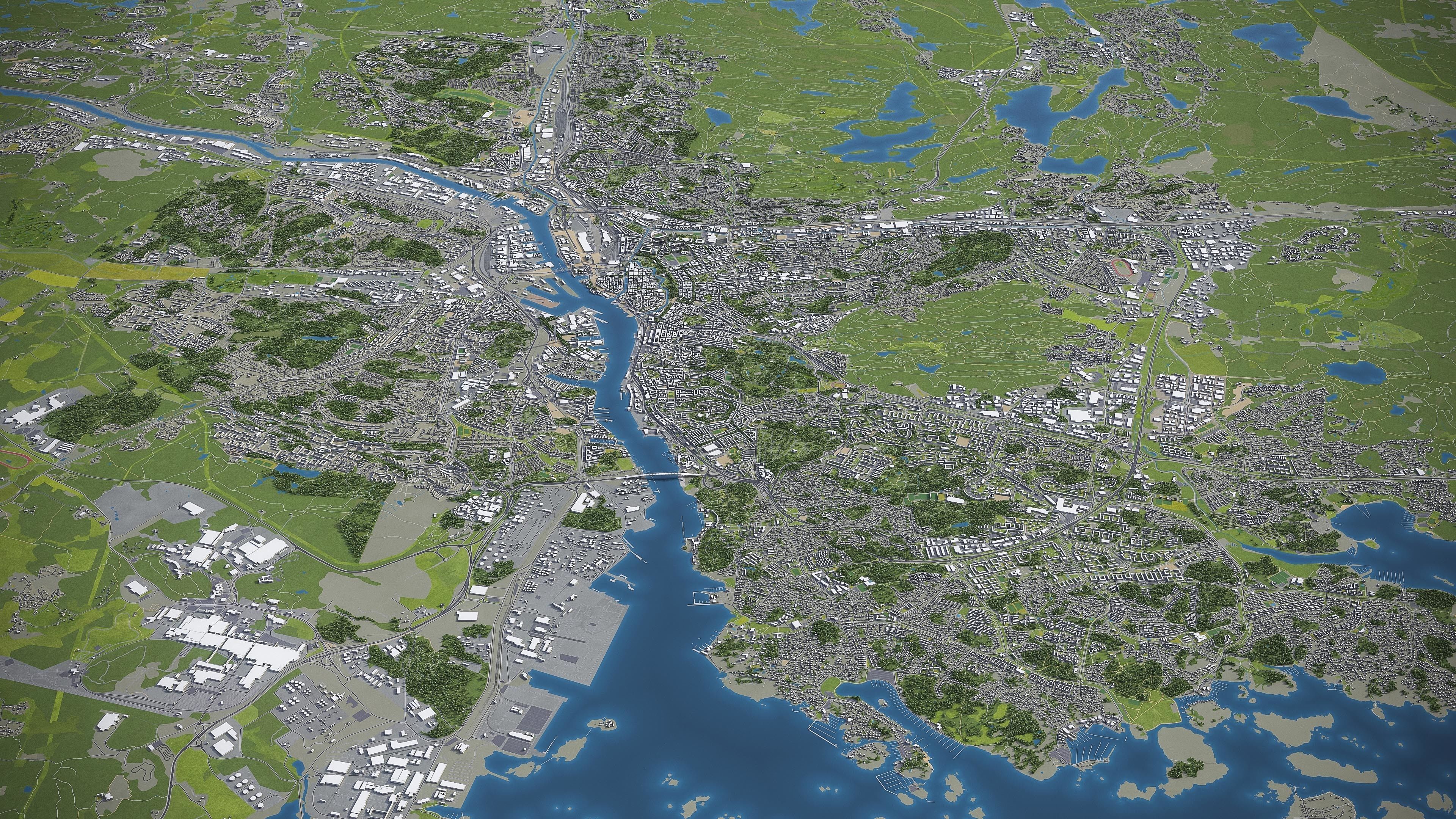 Gothenburg Low-poly 3D model_10