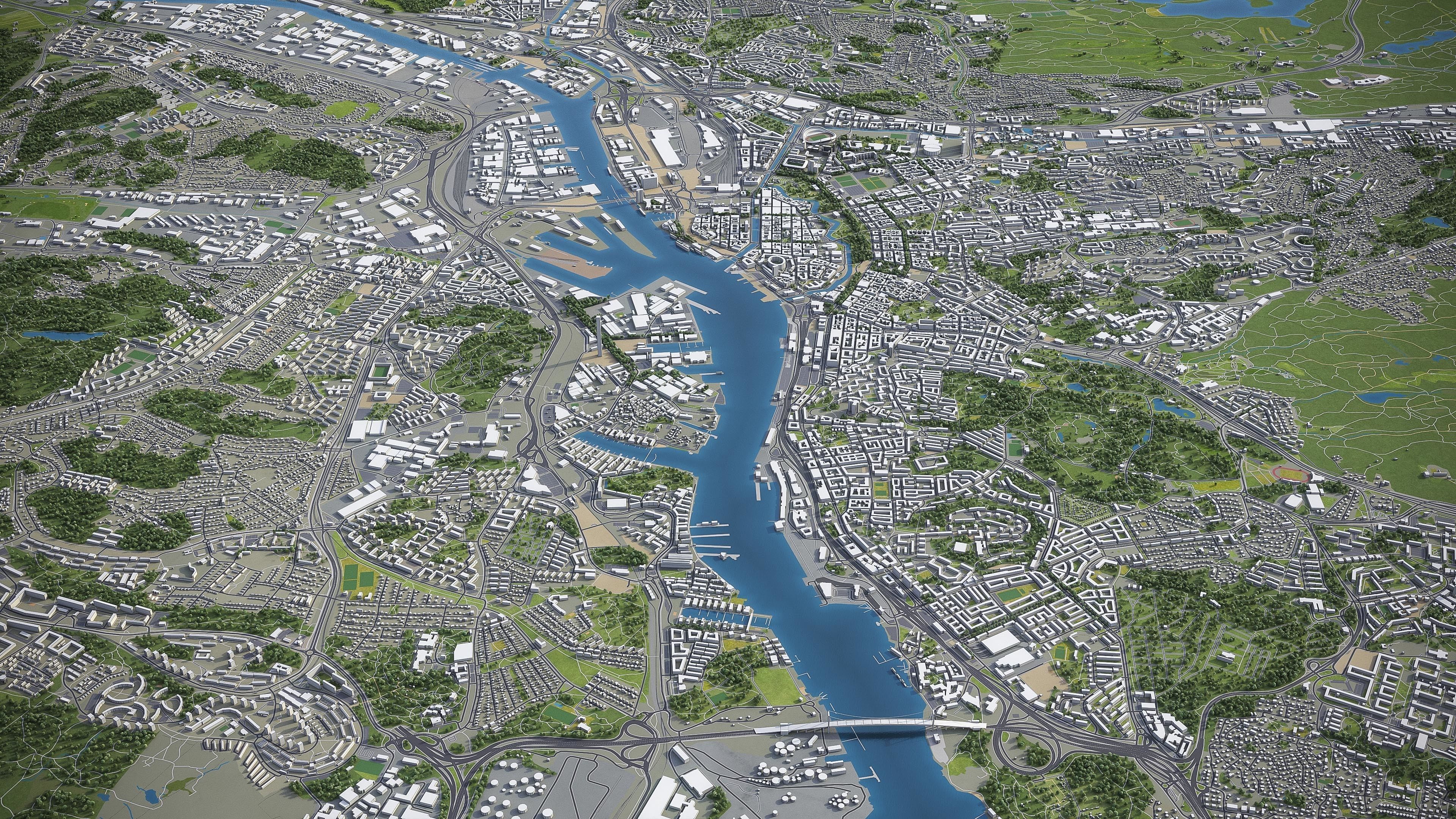 Gothenburg Low-poly 3D model_9