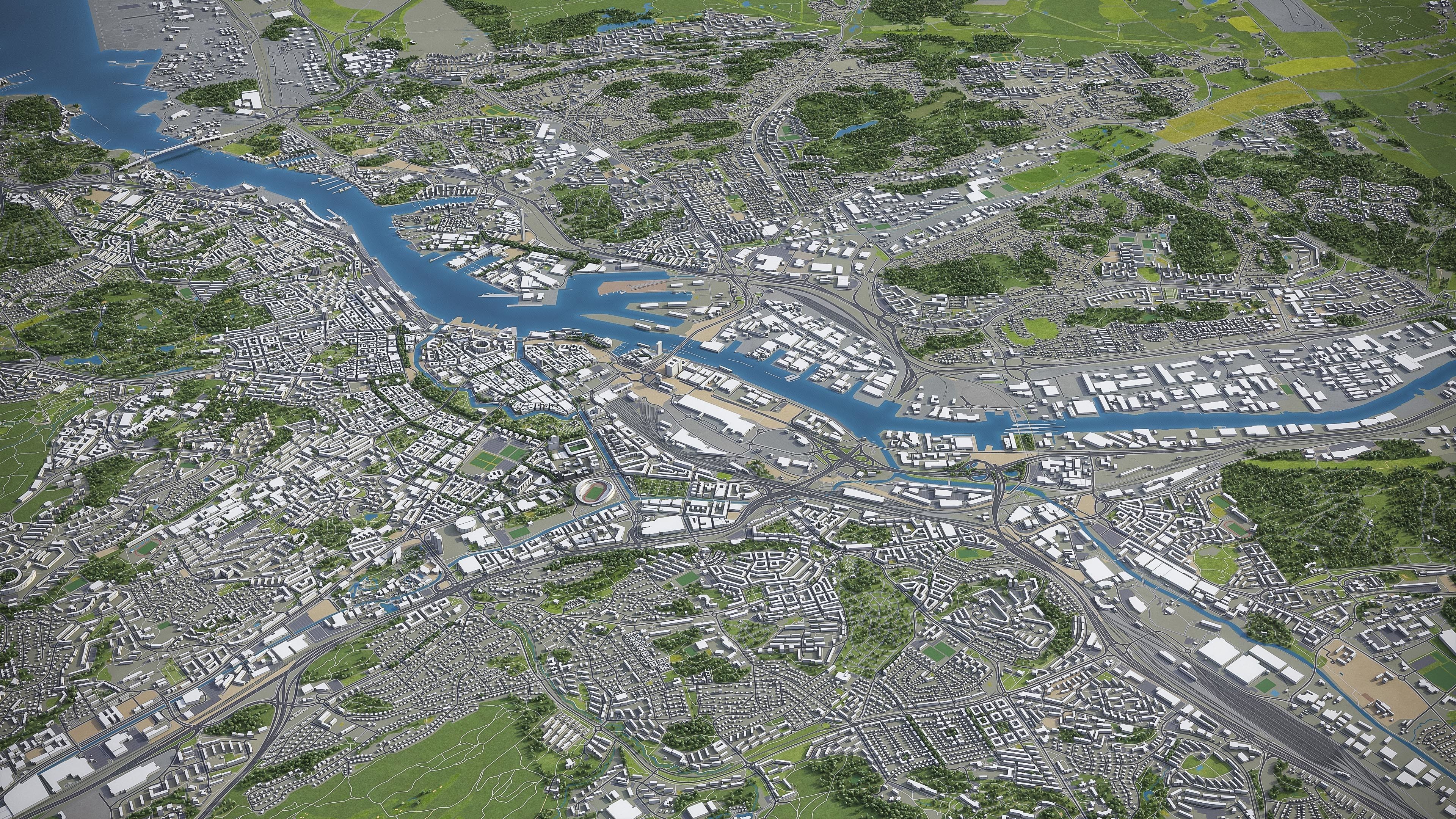 Gothenburg Low-poly 3D model_17